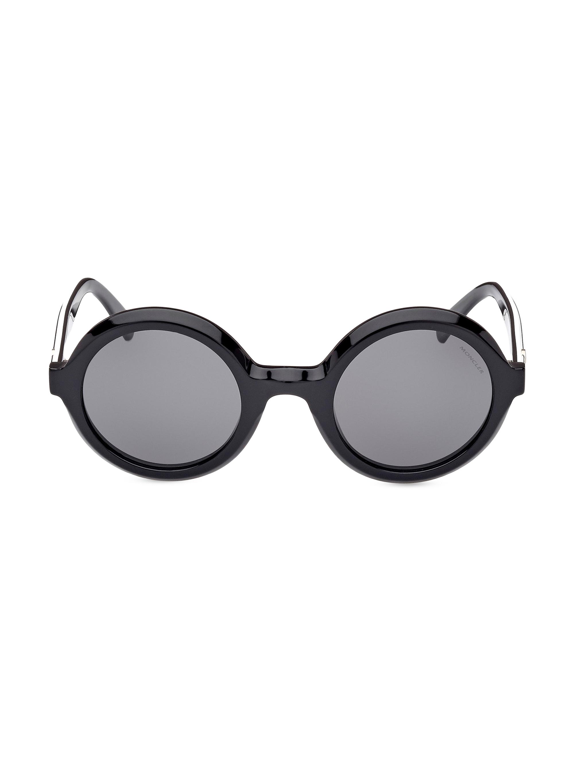 Moncler Women's -Orbit 50MM Round Sunglasses - Black