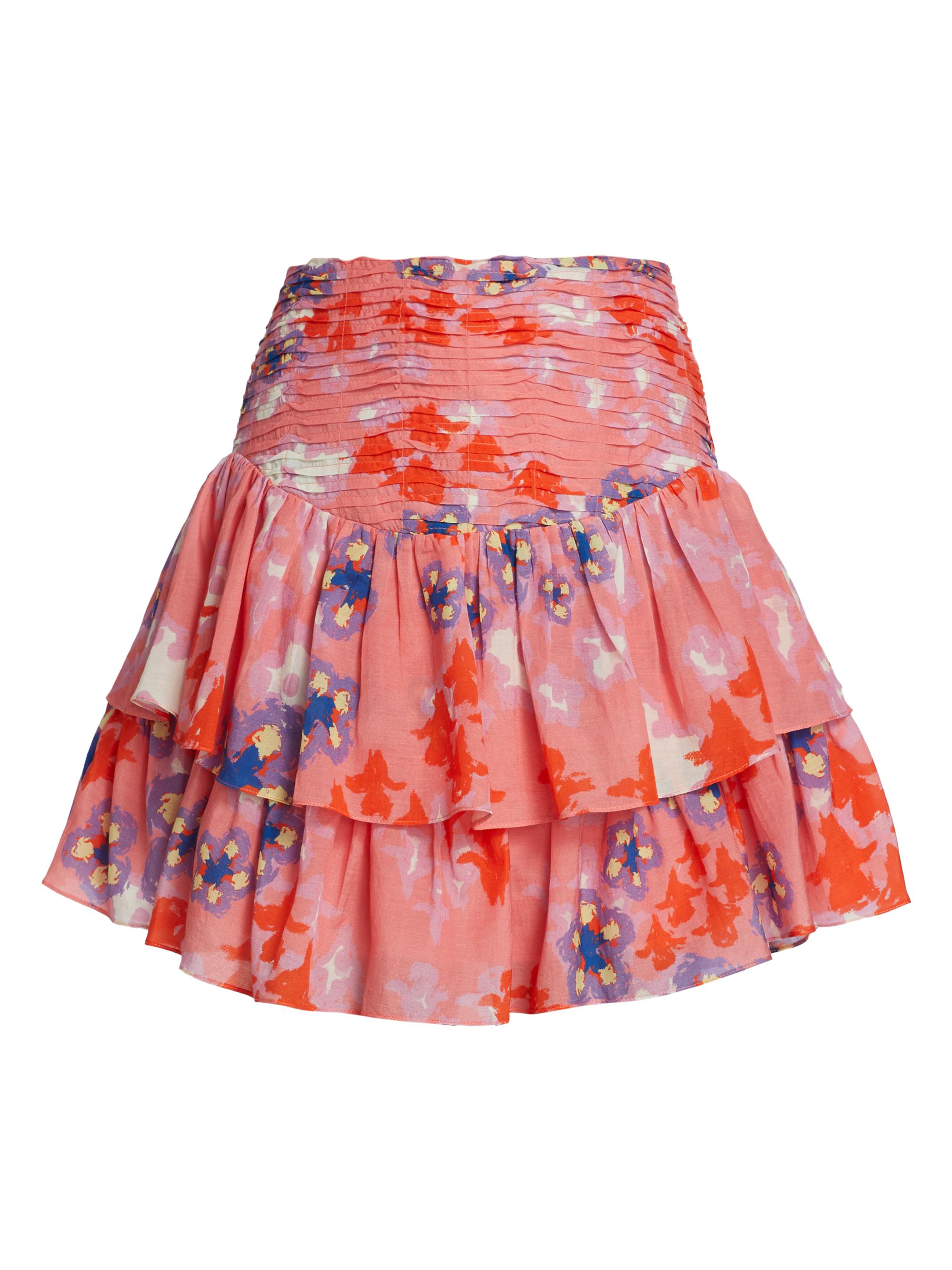 Atelier 17.56 Women's Syra Floral Ruffled Miniskirt - Pink Summer Flower