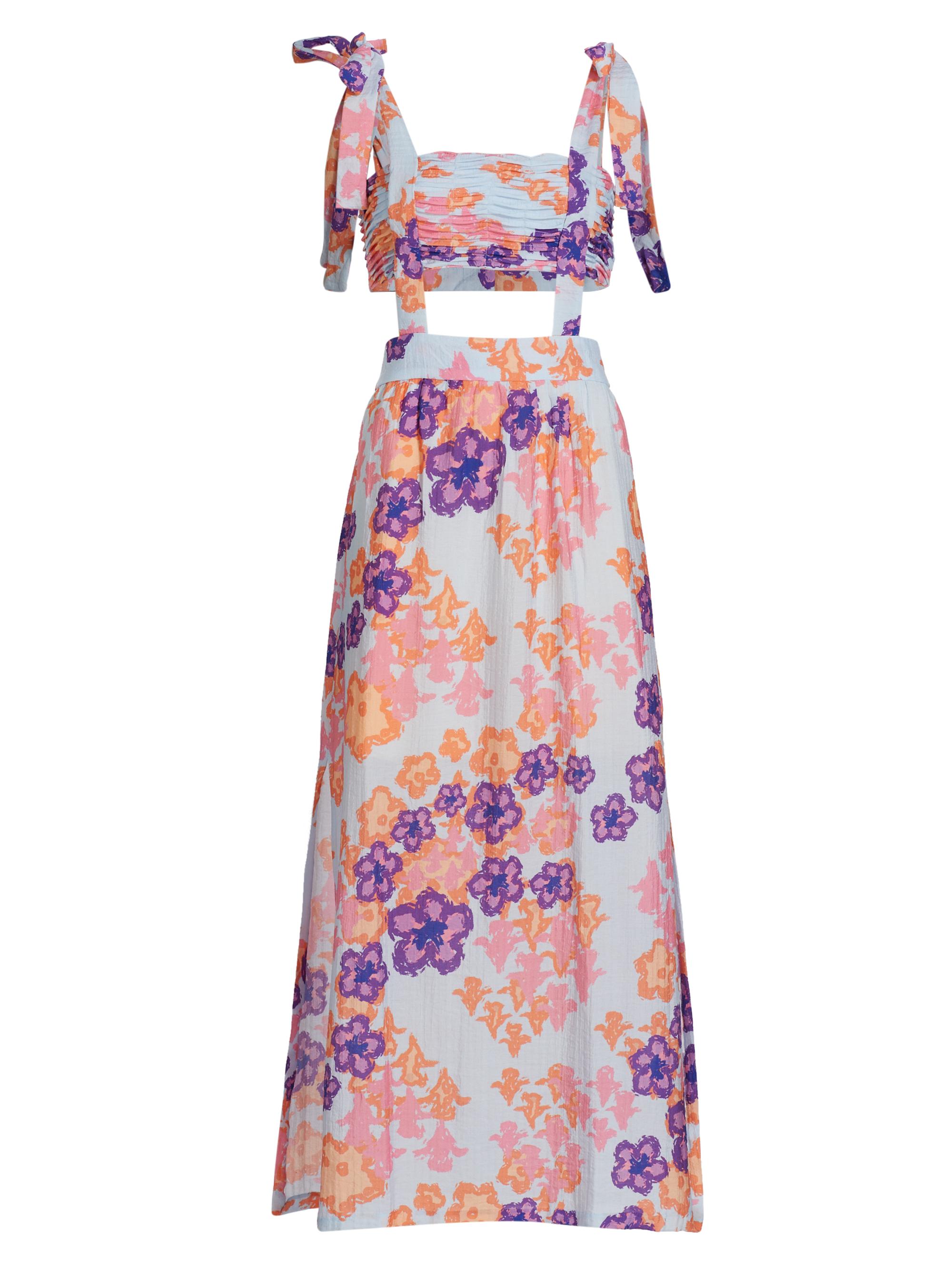 Atelier 17.56 Women's Mar Floral Cut-Out Maxi Dress - Blue Summer Flower