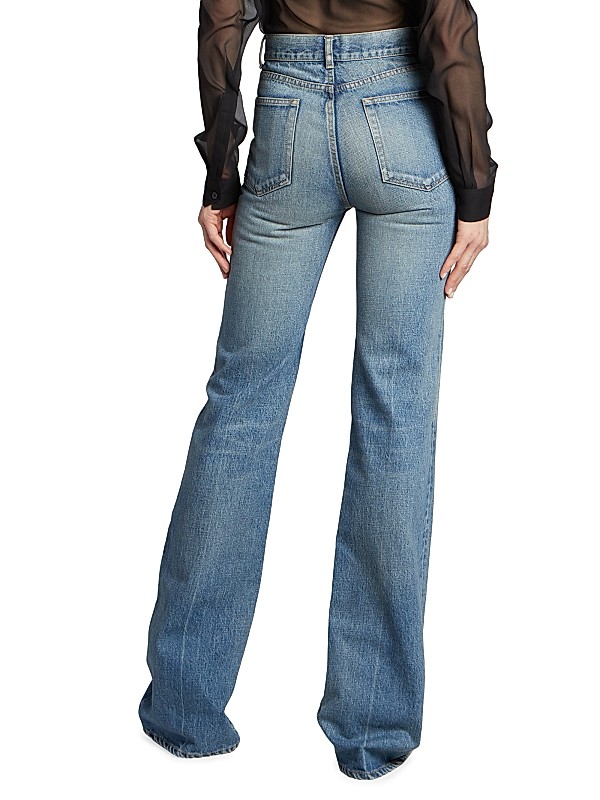 Shop Saint Laurent 70's Jeans in Vintage Denim | Saks Fifth Shop Saint Laurent 70's Jeans in Vintage Denim | Saks Fifth