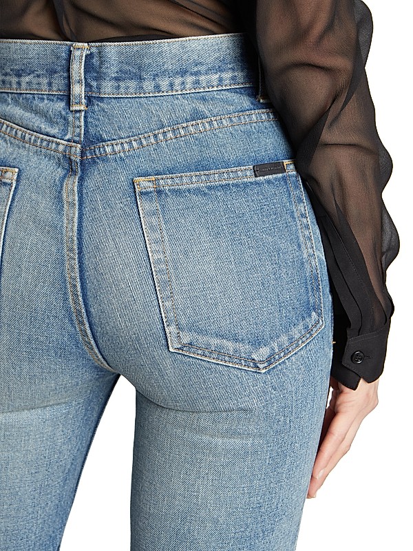 Shop Saint Laurent 70's Jeans in Vintage Denim | Saks Fifth Shop Saint Laurent 70's Jeans in Vintage Denim | Saks Fifth