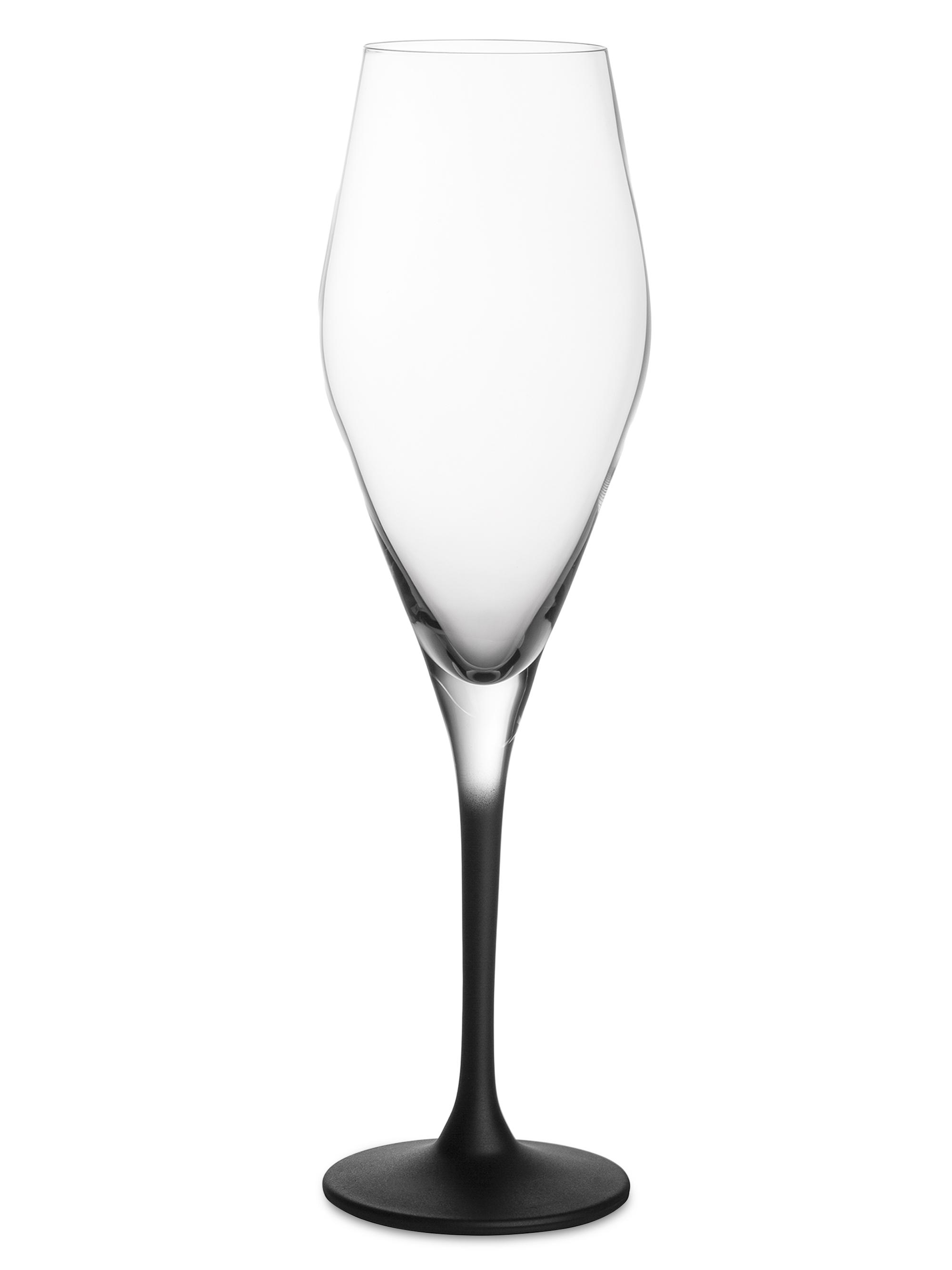 Villeroy & Boch Champagne Flute, Set 4 - Clear Black