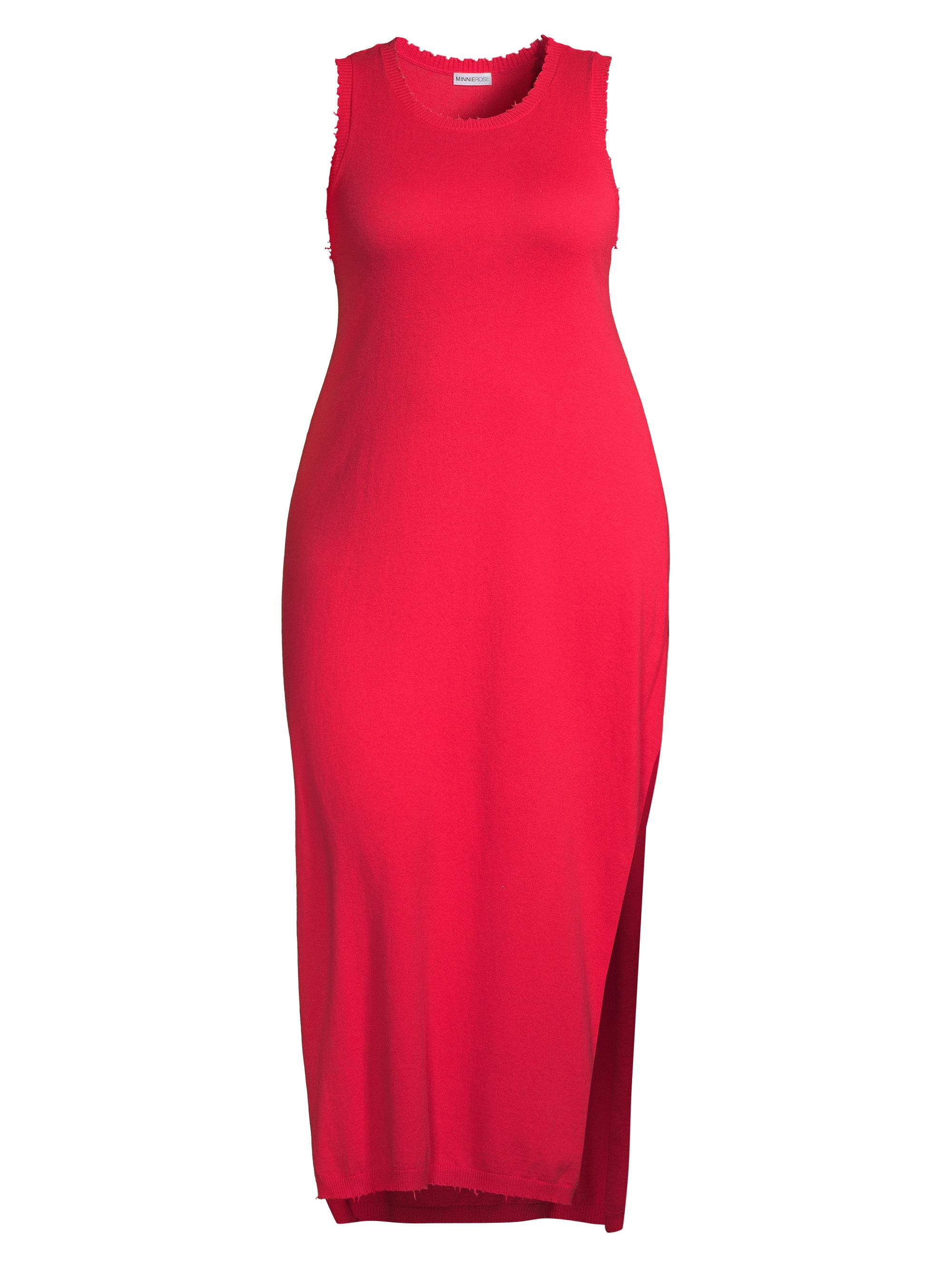 Minnie Rose Women's Sleeveless Knit Maxi Dress - Black