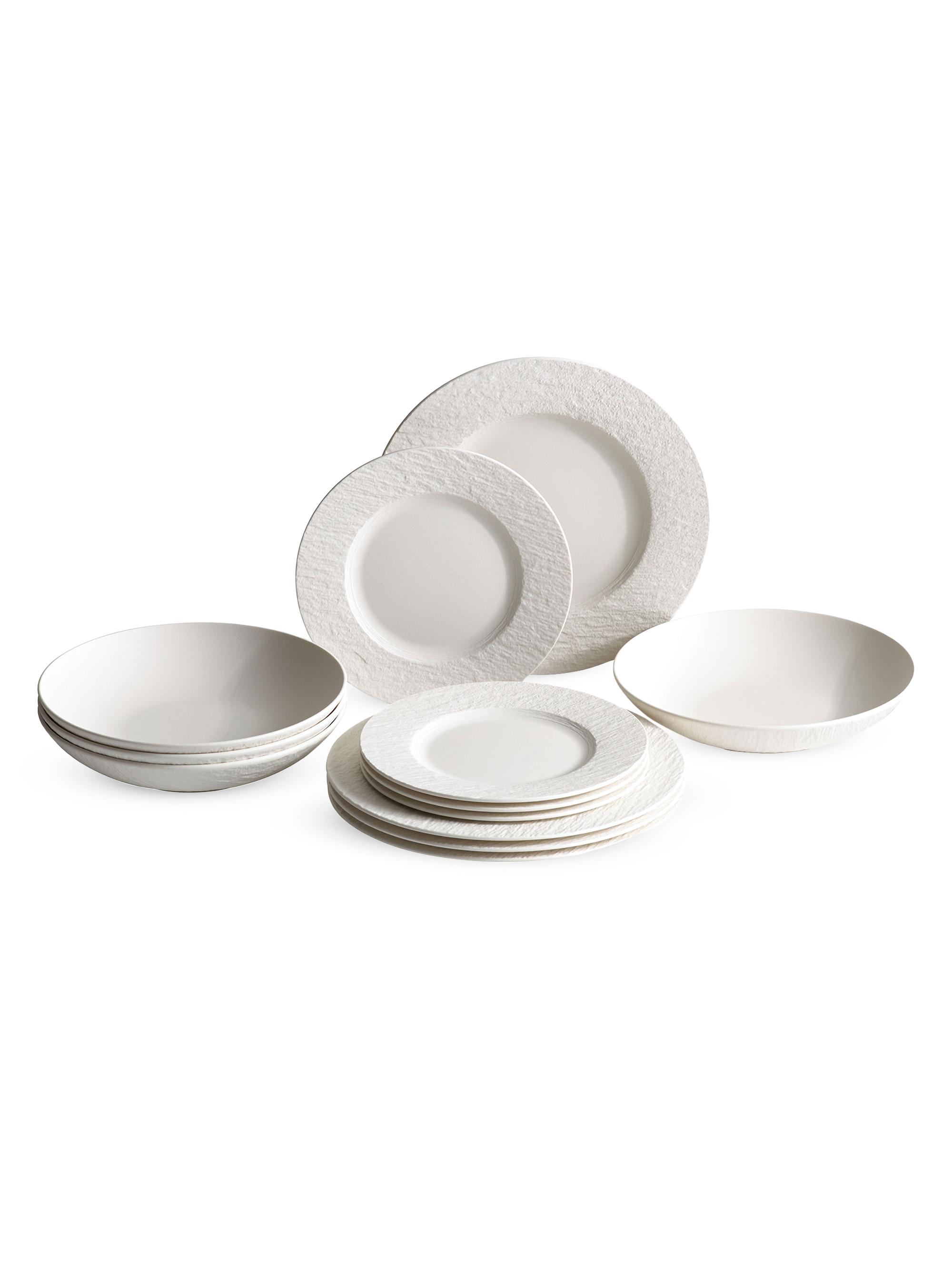Villeroy & Boch Manufacture Rock 12 Pcs Set - White