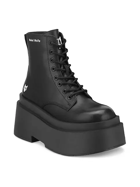 Shop Naked Wolfe Saturn Black Combat Boots | Saks Fifth Avenue