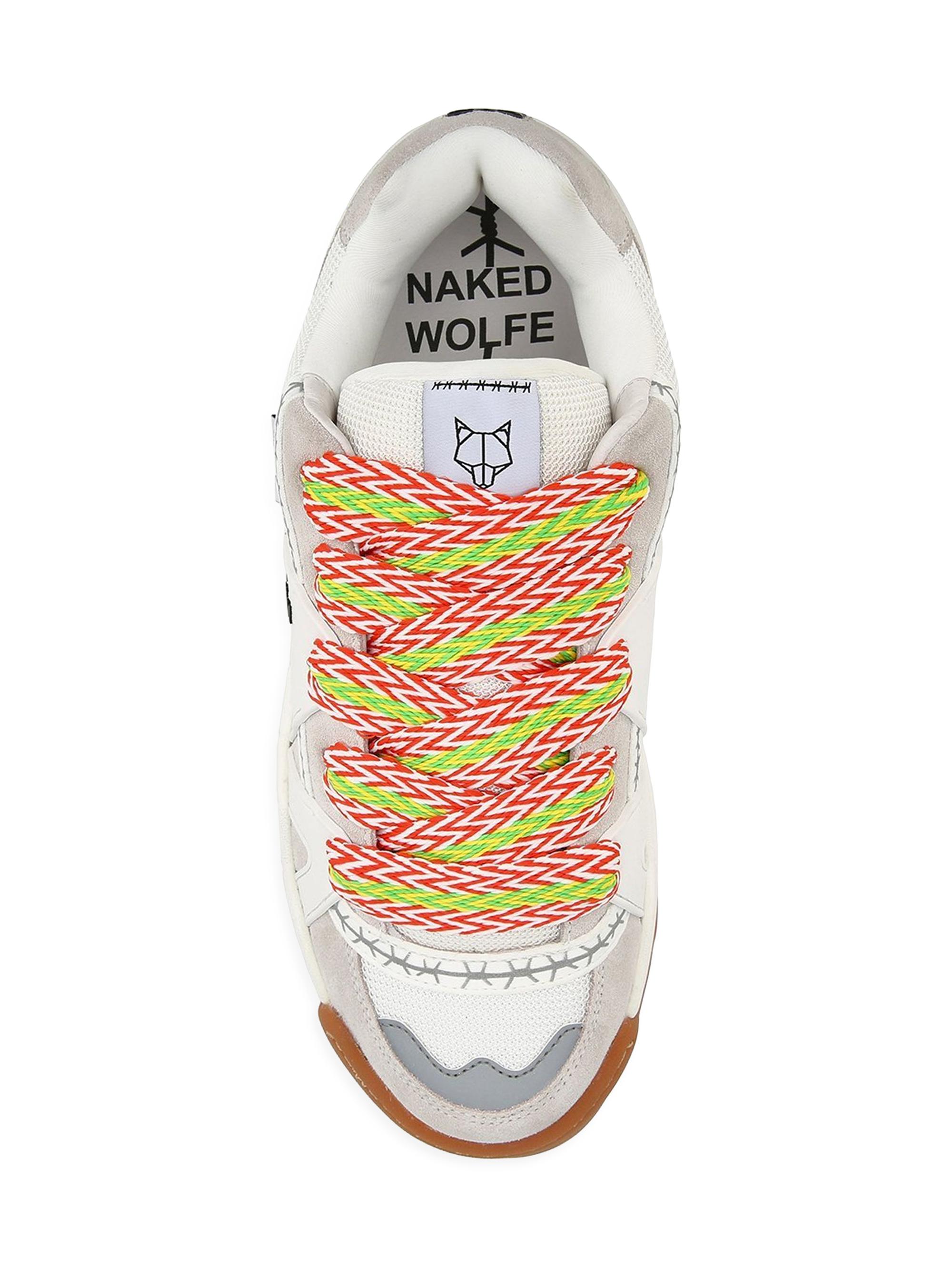 Naked Wolfe ホワイト ローカットスニーカー Naked Wolfe スニーカー NakedWolfe/ネイキッドウルフ/TEMPLE