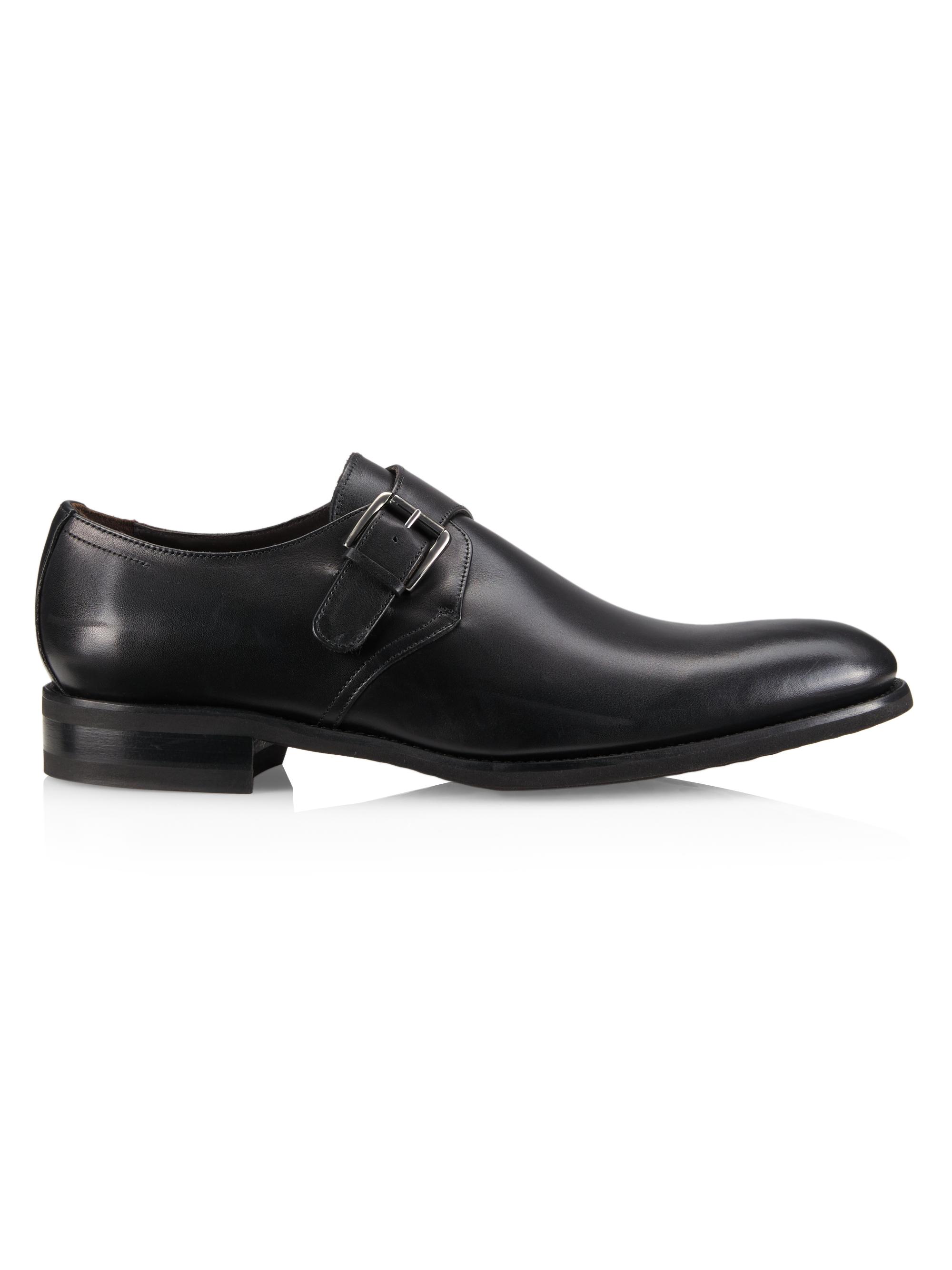 To Boot New York Men's Esteban Leather Monk-Strap Oxfords - Nero