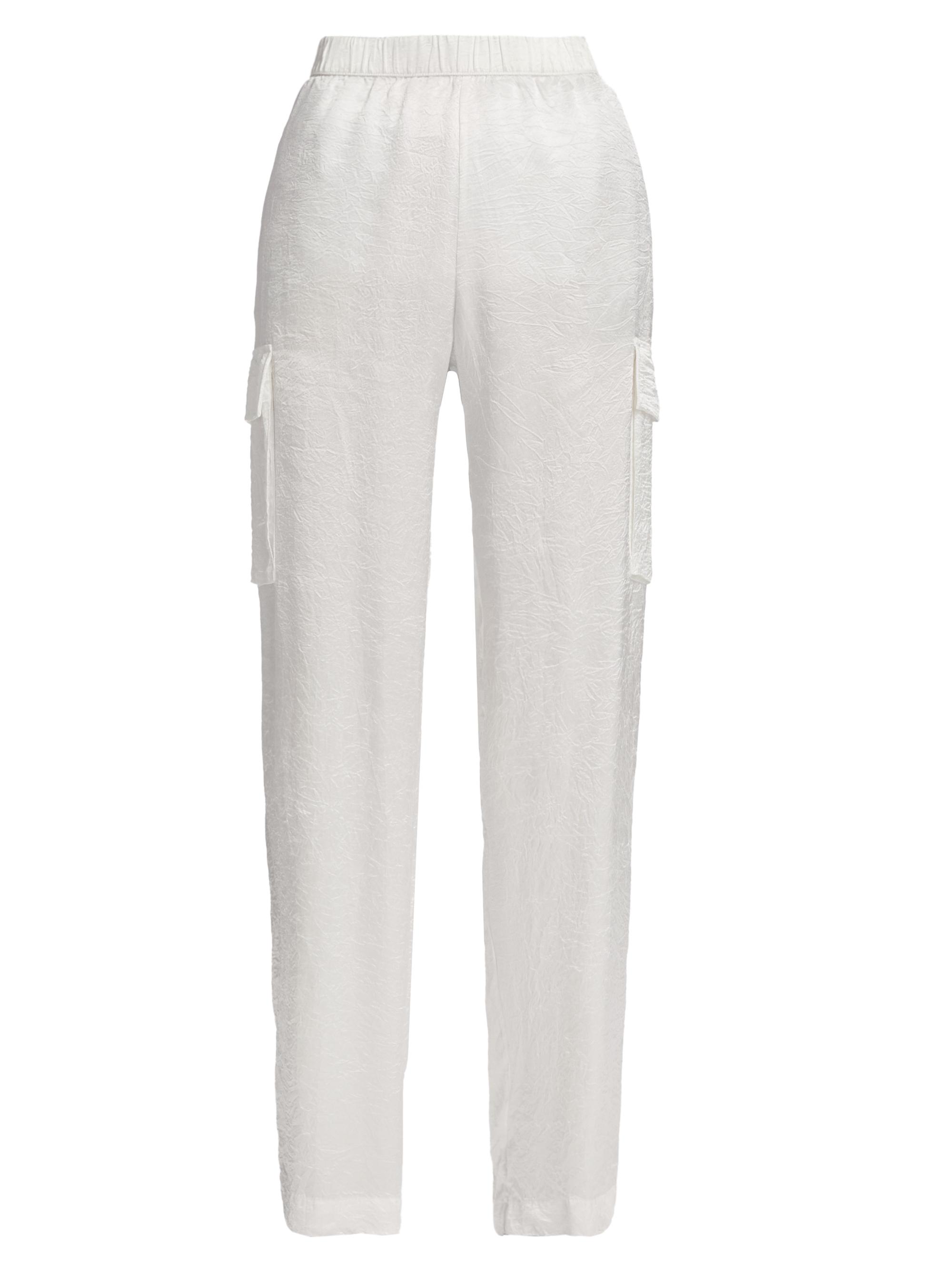Enza Costa Textured Satin Cargo Pants | Saks Fifth Avenue