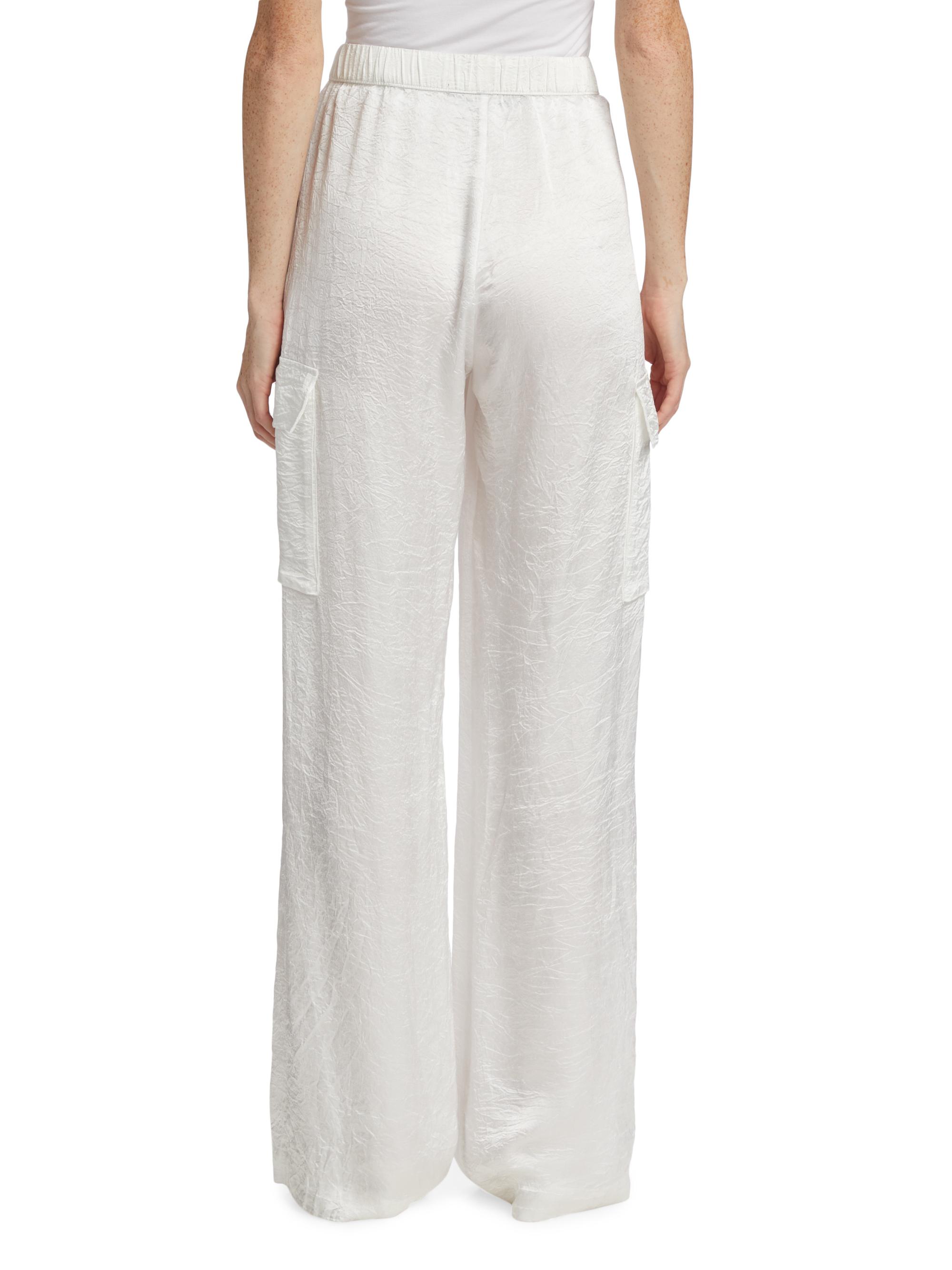 Enza Costa Textured Satin Cargo Pants | Saks Fifth Avenue