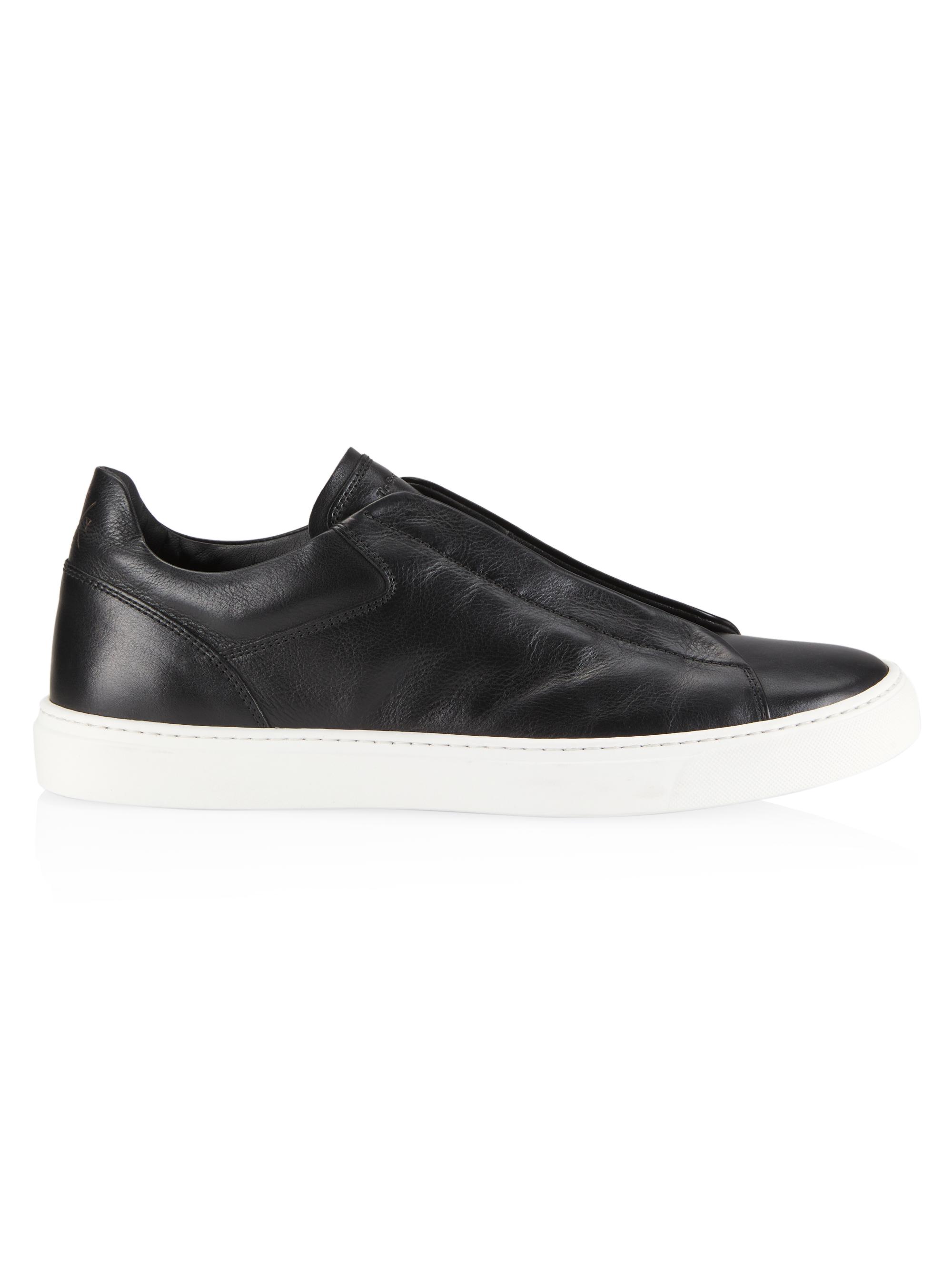 To Boot New York Men's Ainsworth Leather Slip-On Sneakers - Nappa Nero