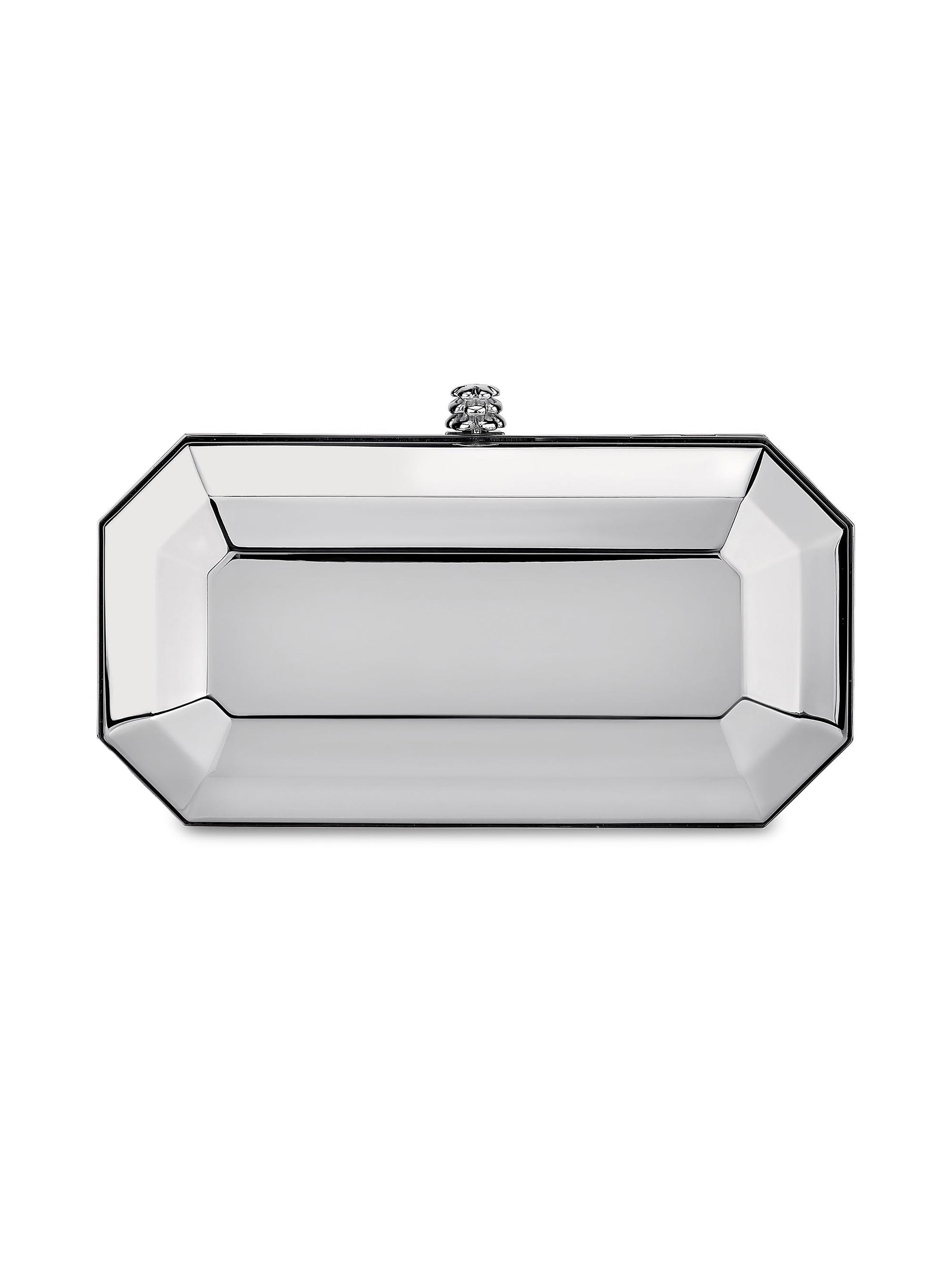 Tyler Ellis Women's Perry Clutch  In Silver Metal With Silver Hardware - Silver
