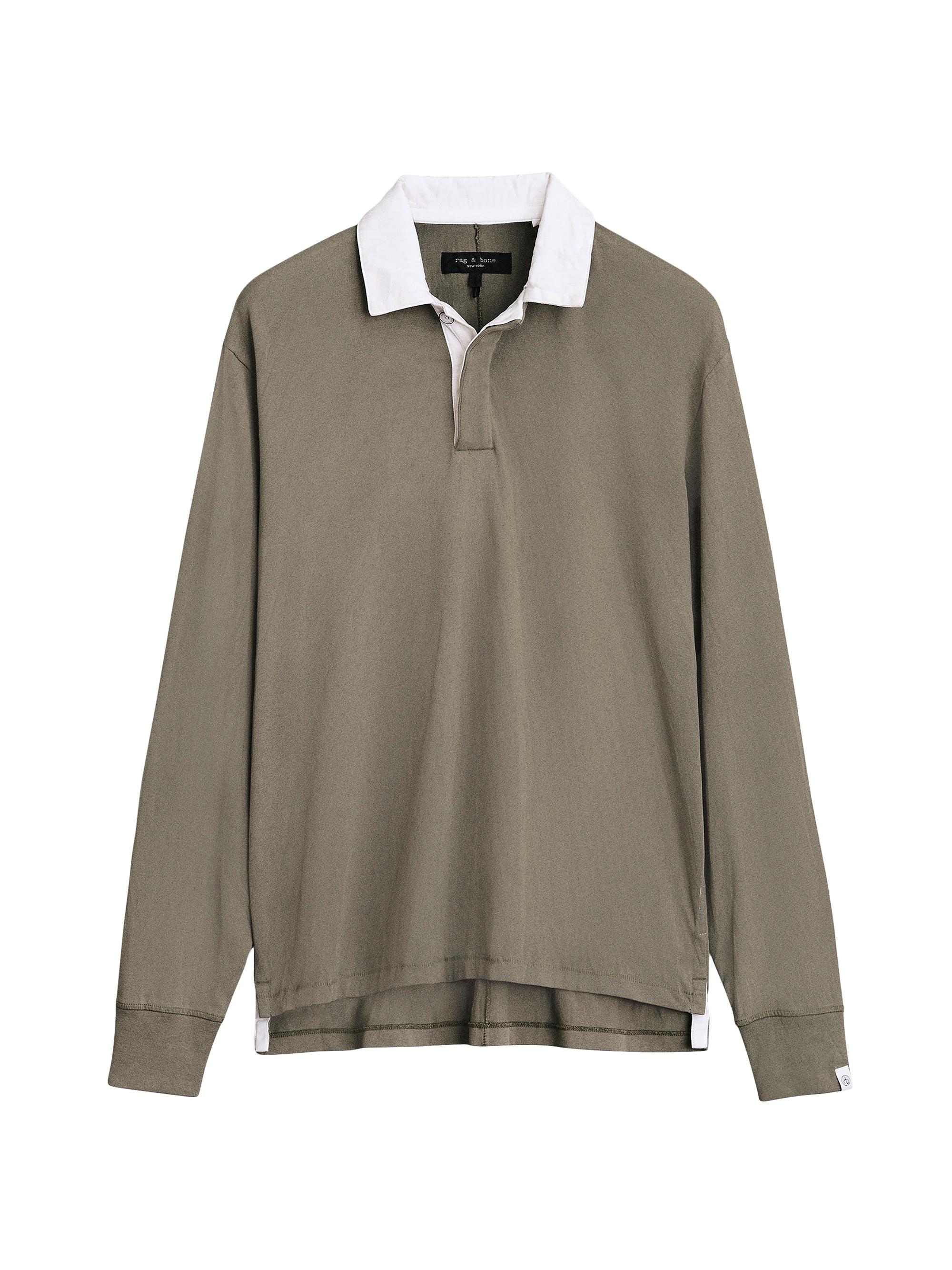 rag & bone Men's Alton Cotton Rugby Shirt - Lichen