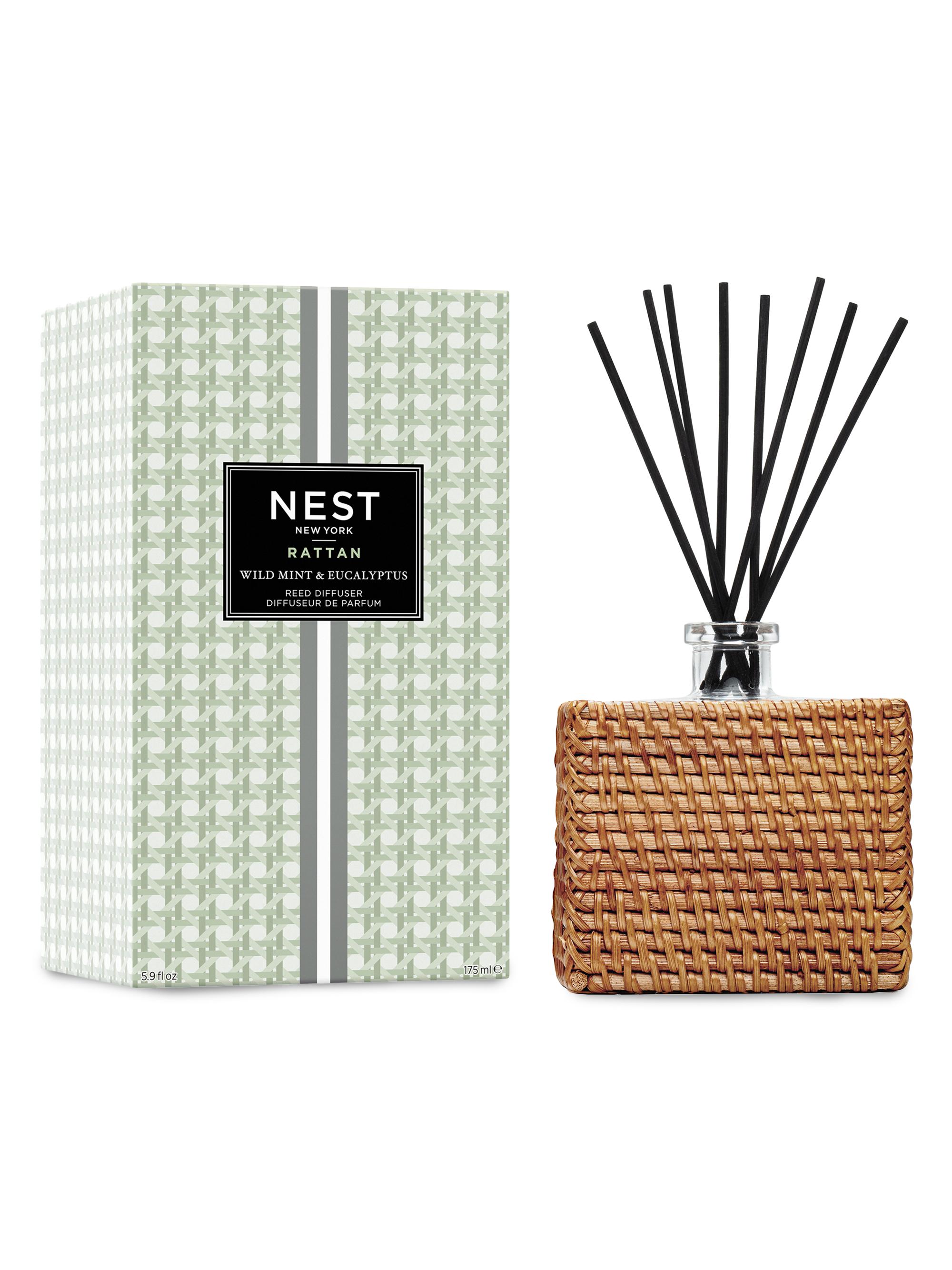 NEST New York Rattan Wild Mint & Eucalyptus Reed Diffuser | Saks Fifth ...