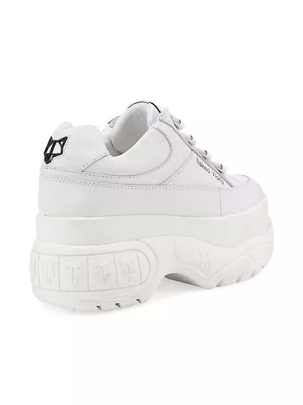 Sporty White Low Top Sneakers