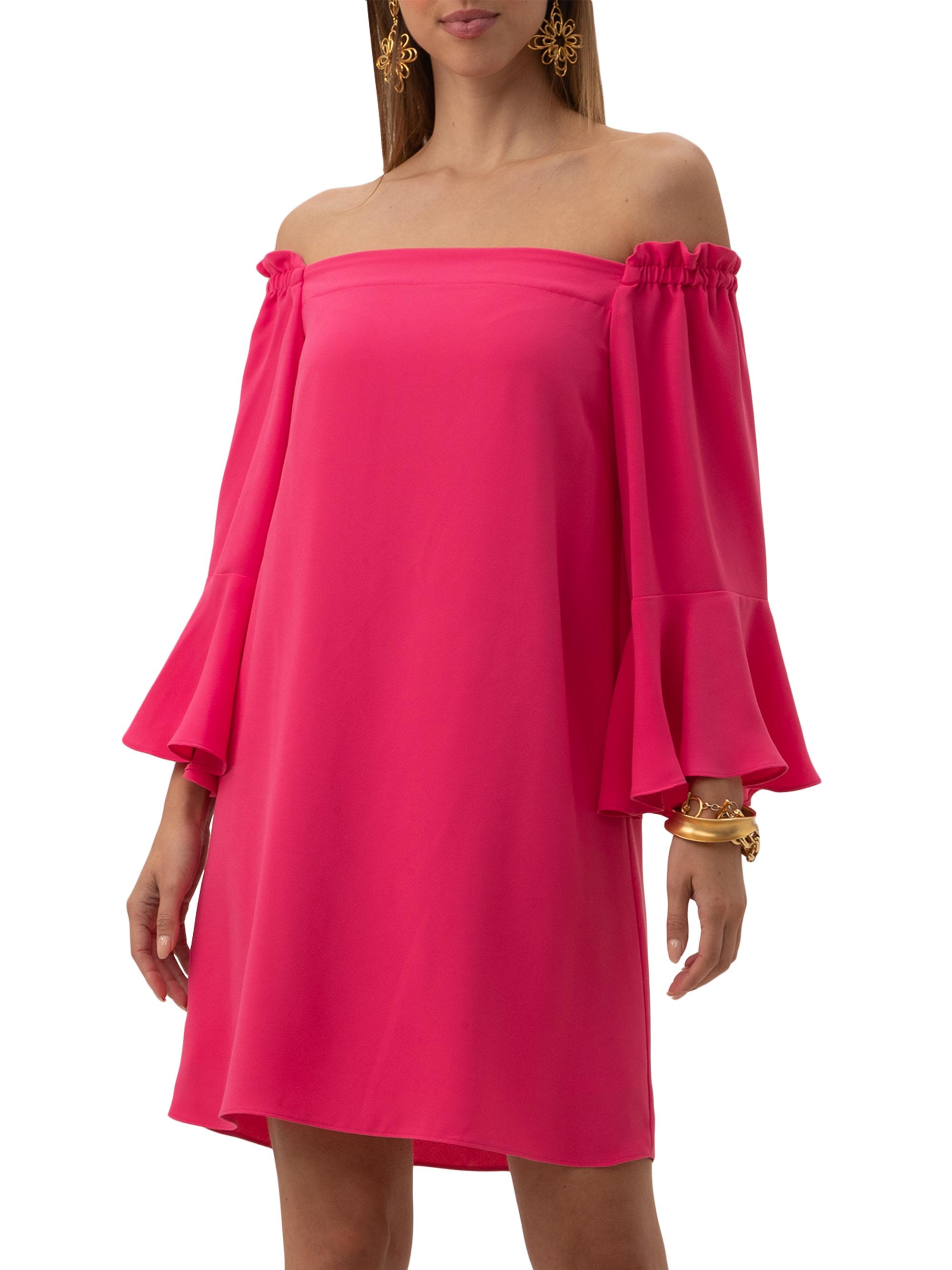 Trina Turk Women's 'Launch' One Shoulder Ruffle Dress - Boardwalk Lace, 40 Inch Length - View #3
