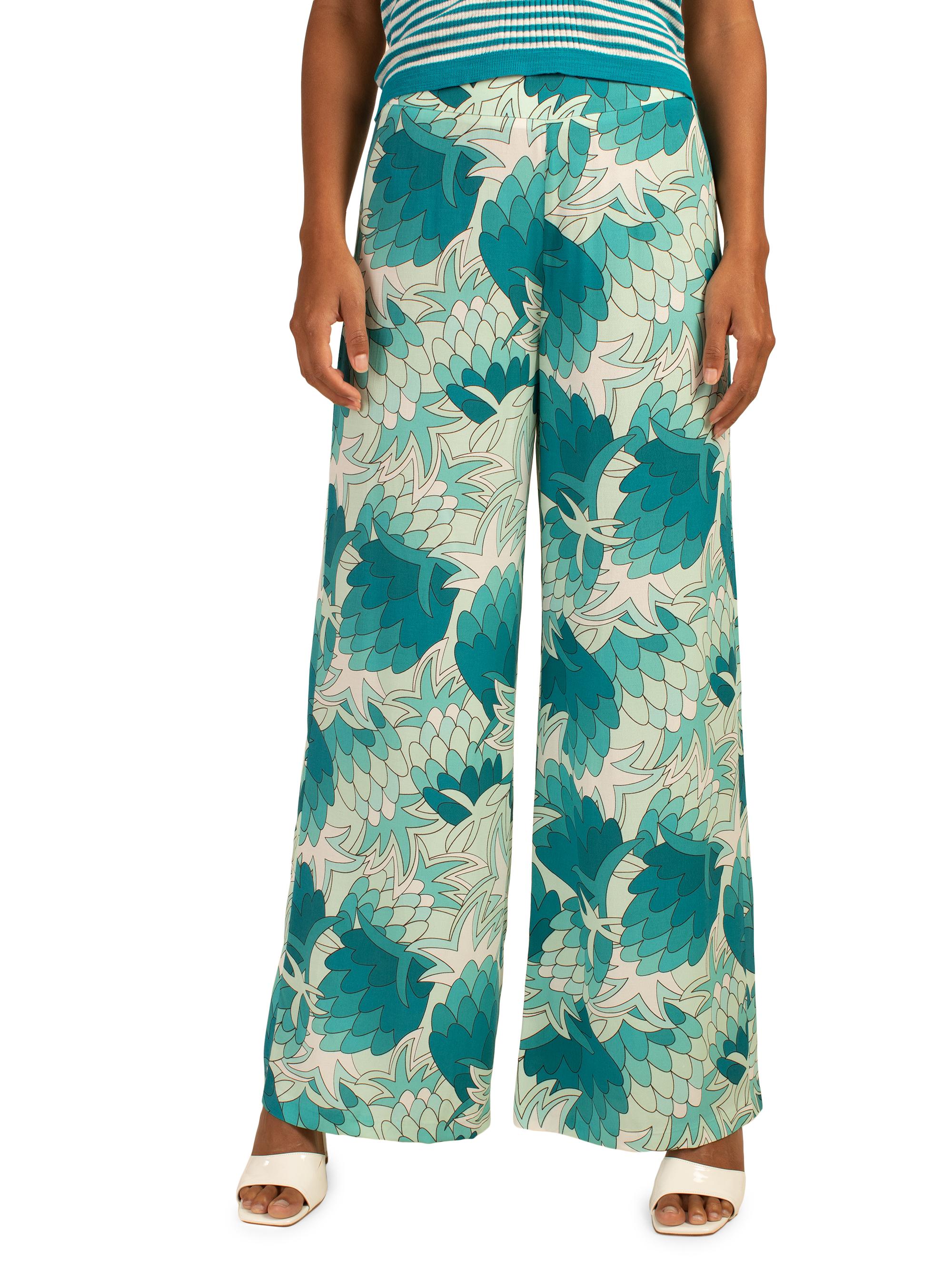 Trina Turk Women's Long Weekend Pants - Tranquil Turquoise