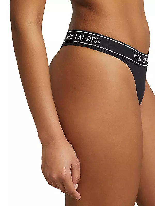 Polo Ralph Lauren Women's High-rise Logo Bikini Briefs In Marine