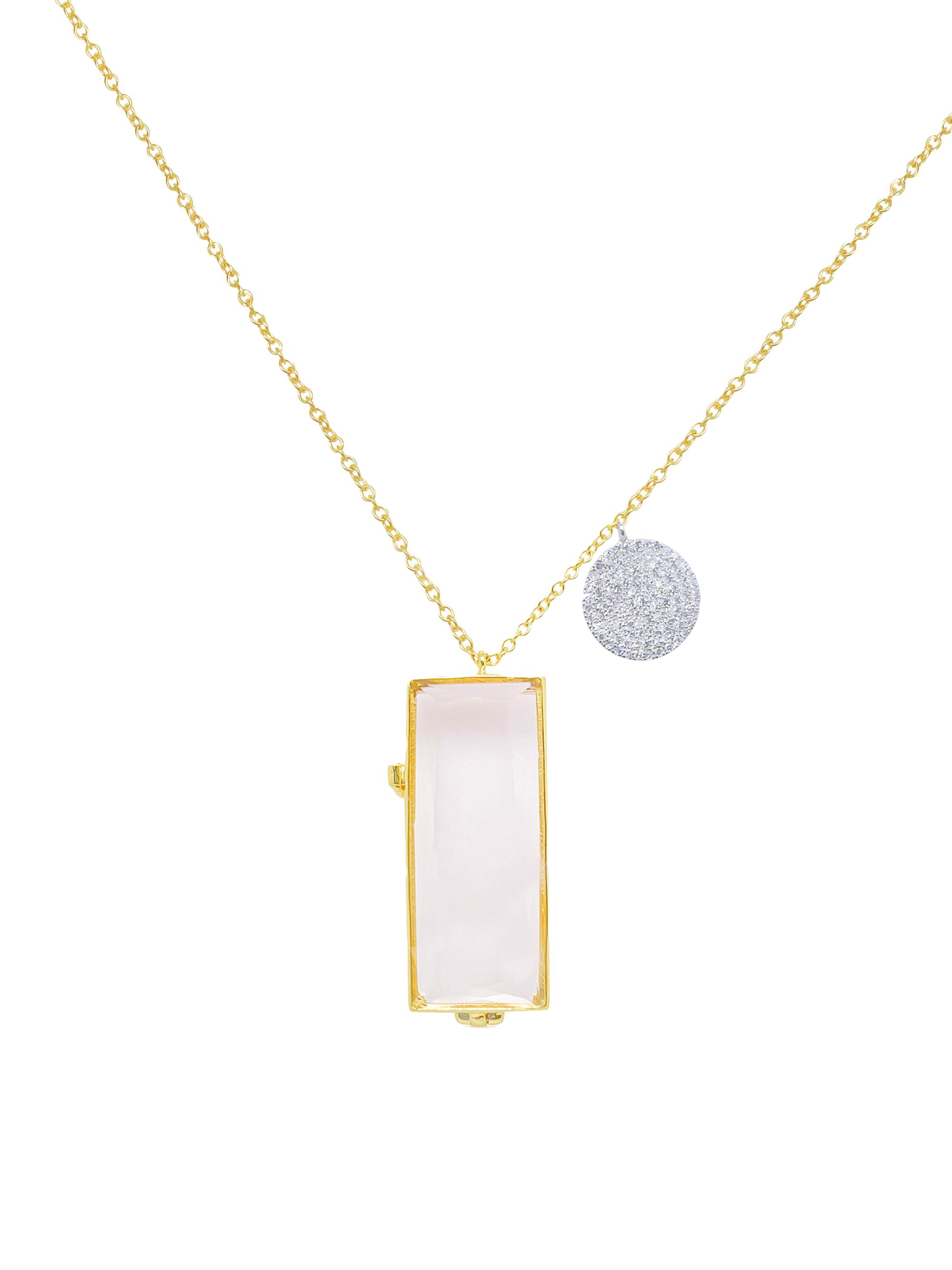 Meira T Women's 14K Yellow & White Gold & Diamond Locket Necklace - Gold