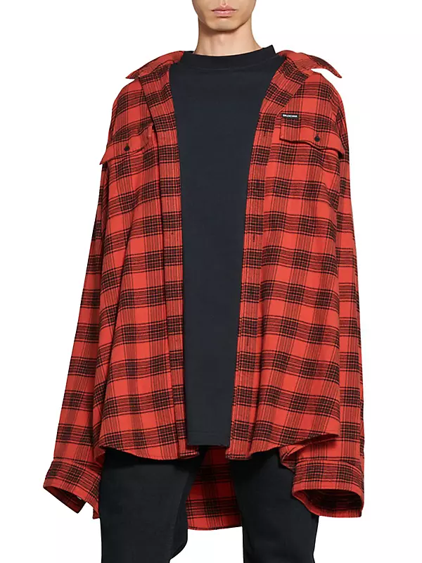 Shop Balenciaga Oversized Trompe L'oeil Shirt | Saks Fifth Shop Balenciaga Oversized Trompe L'oeil Shirt | Saks Fifth