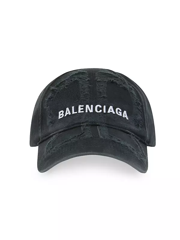 Balenciaga - Black Bb Destroyed Cap