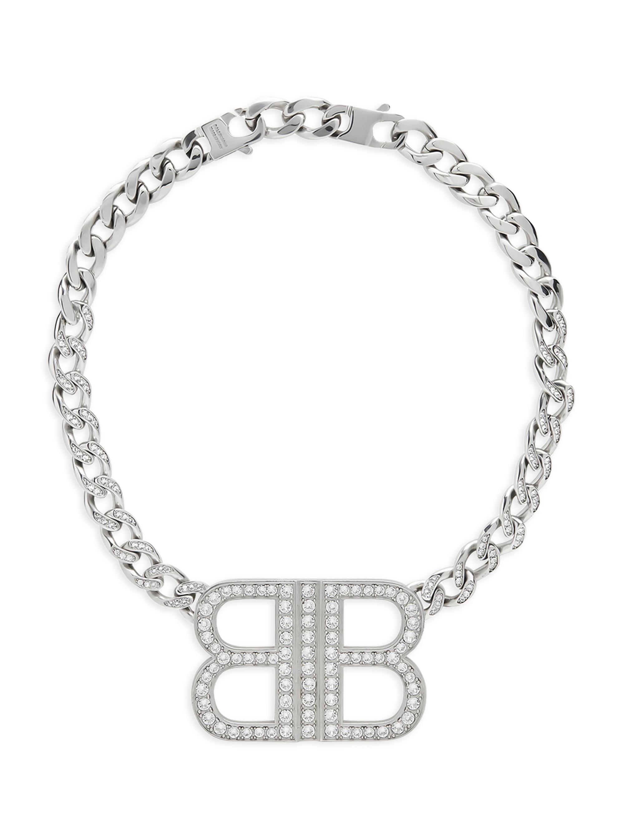 Balenciaga Women's BB 2.0 Necklace - Silver