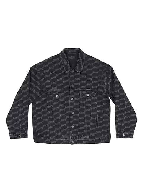 monogram jacket black