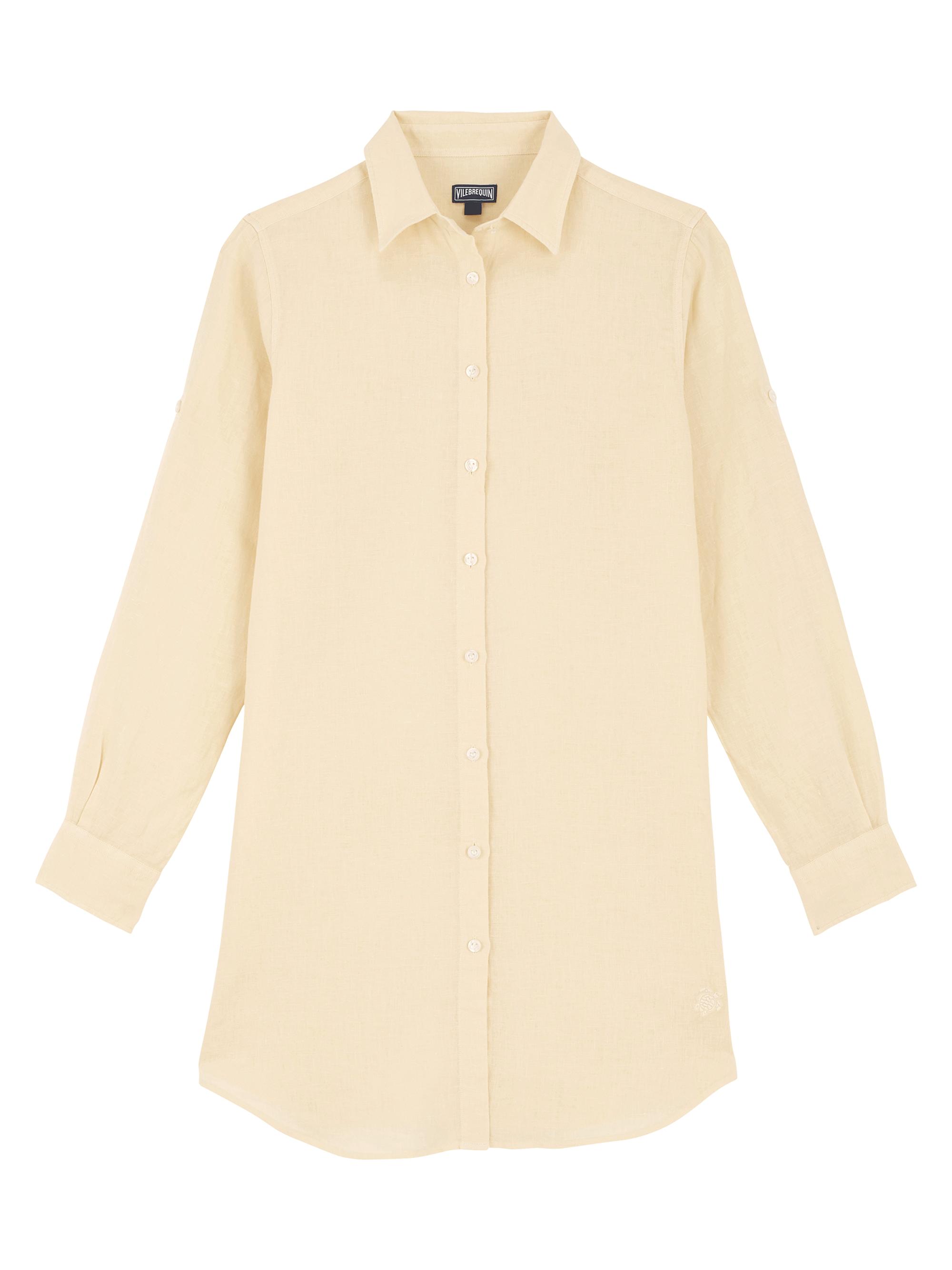 Vilebrequin Women's Garment-Dyed Linen Shirtdress - Paille