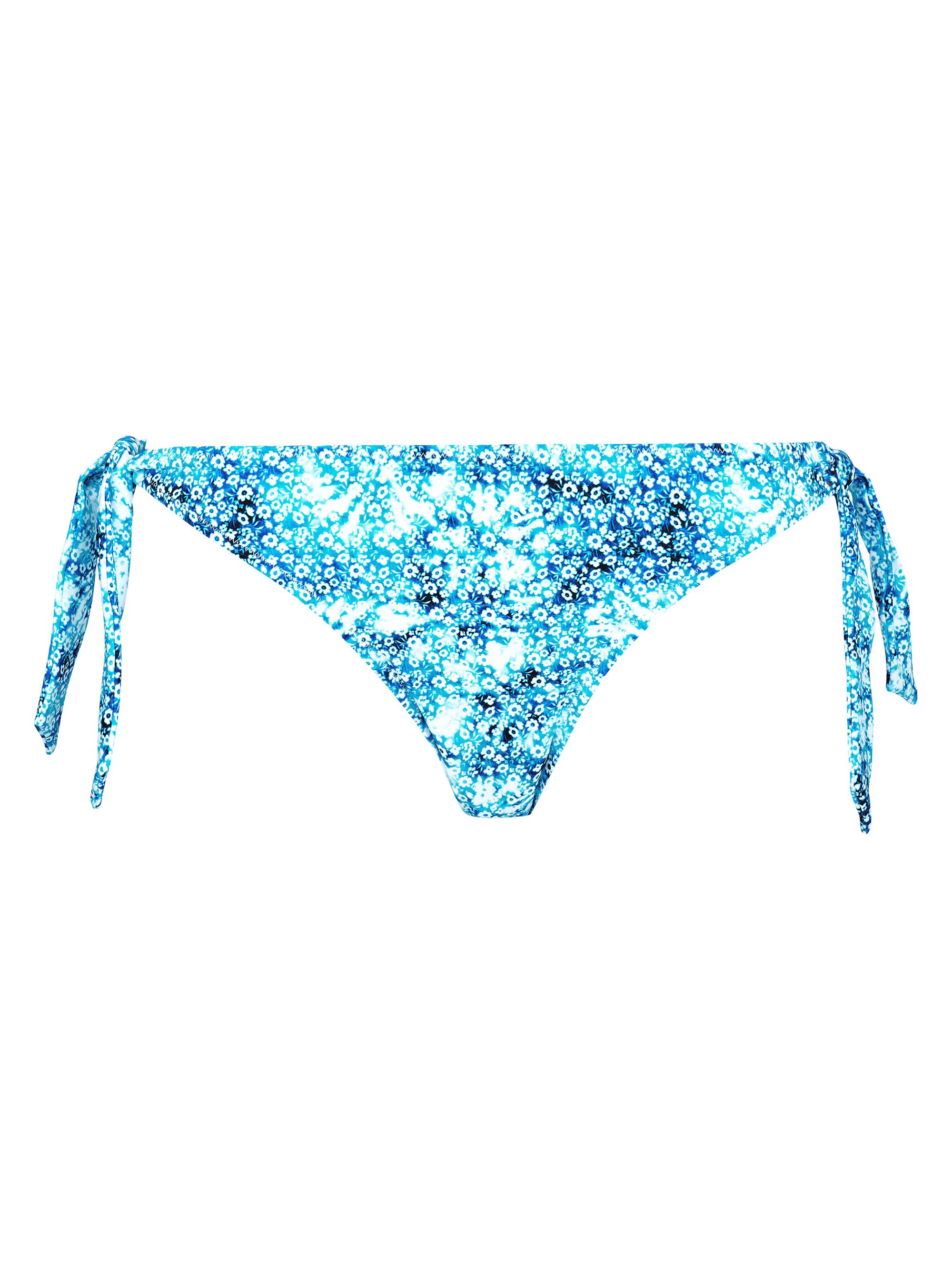 Vilebrequin Women's Tie-Dye Flowers Side-Tie Bikini Bottom - Blue Marine