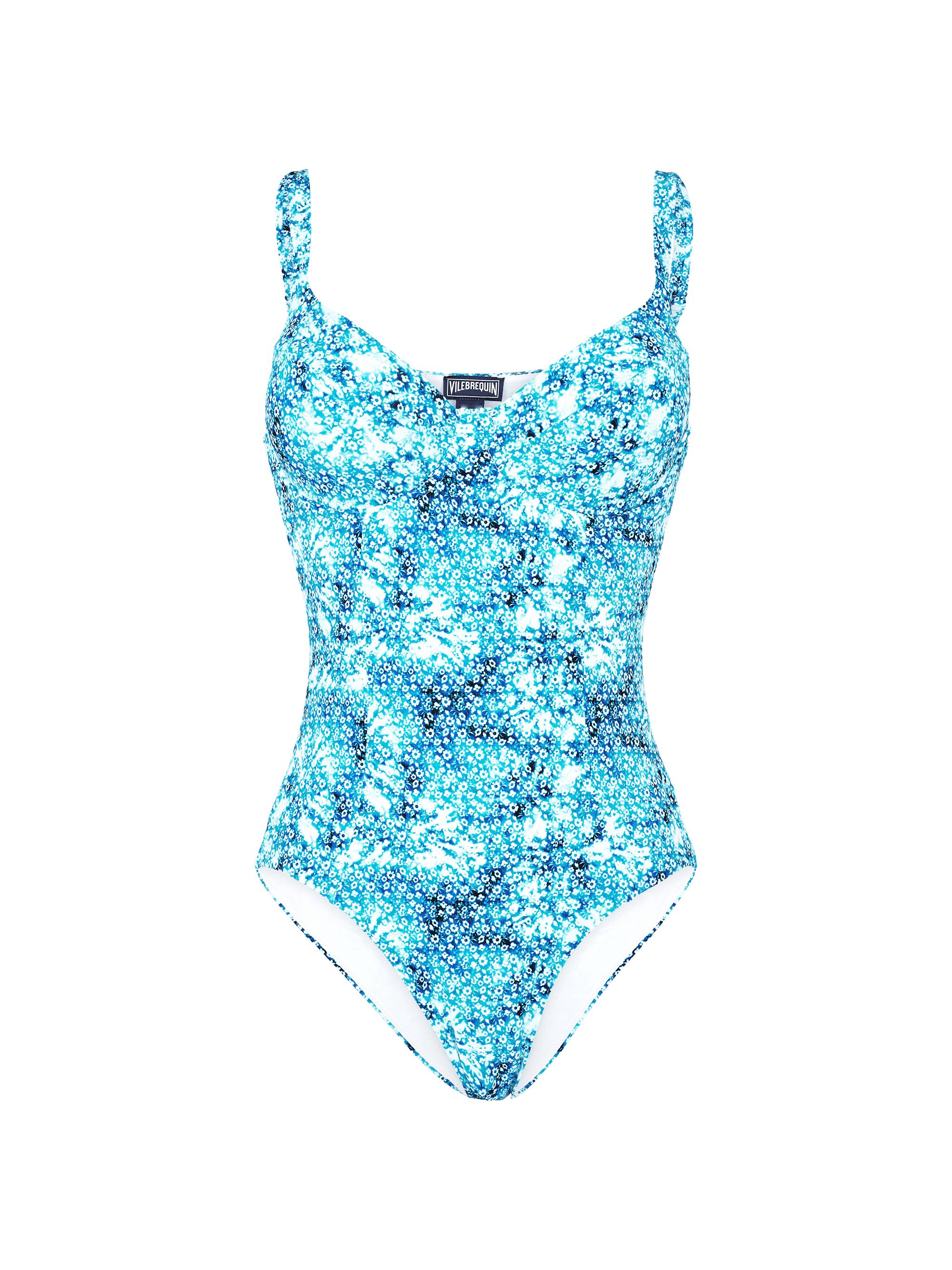 Vilebrequin Women's Flowers Tie & Dye One-Piece - Blue Marine