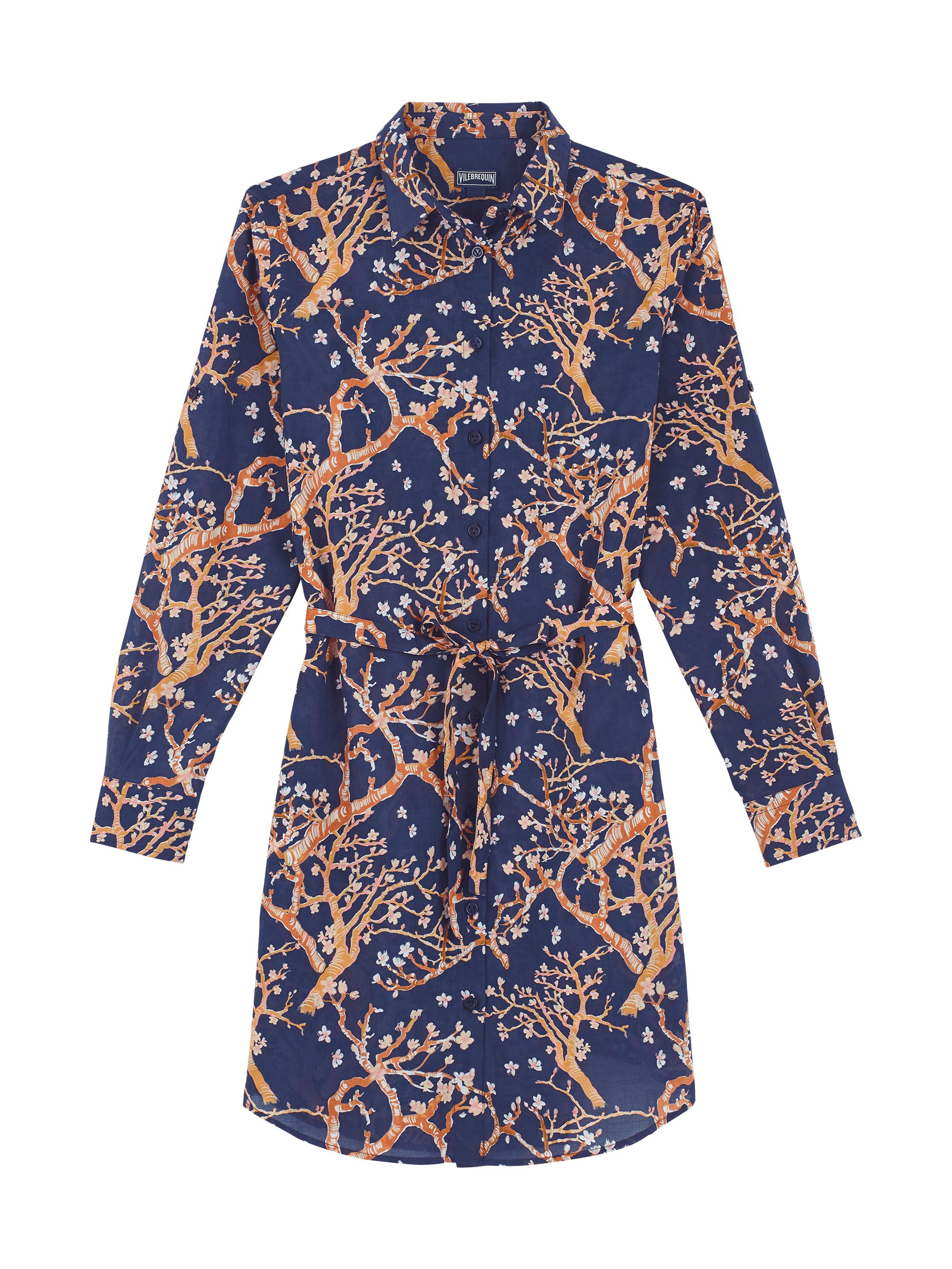 Vilebrequin Women's Sweet Blossom Cotton Voile Shirtdress - Blue Marine