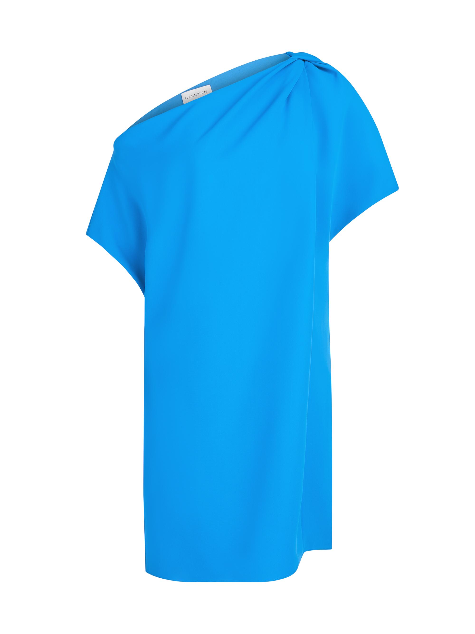 Halston Women's Karsyn One-Shoulder Crepe Minidress - Ocean