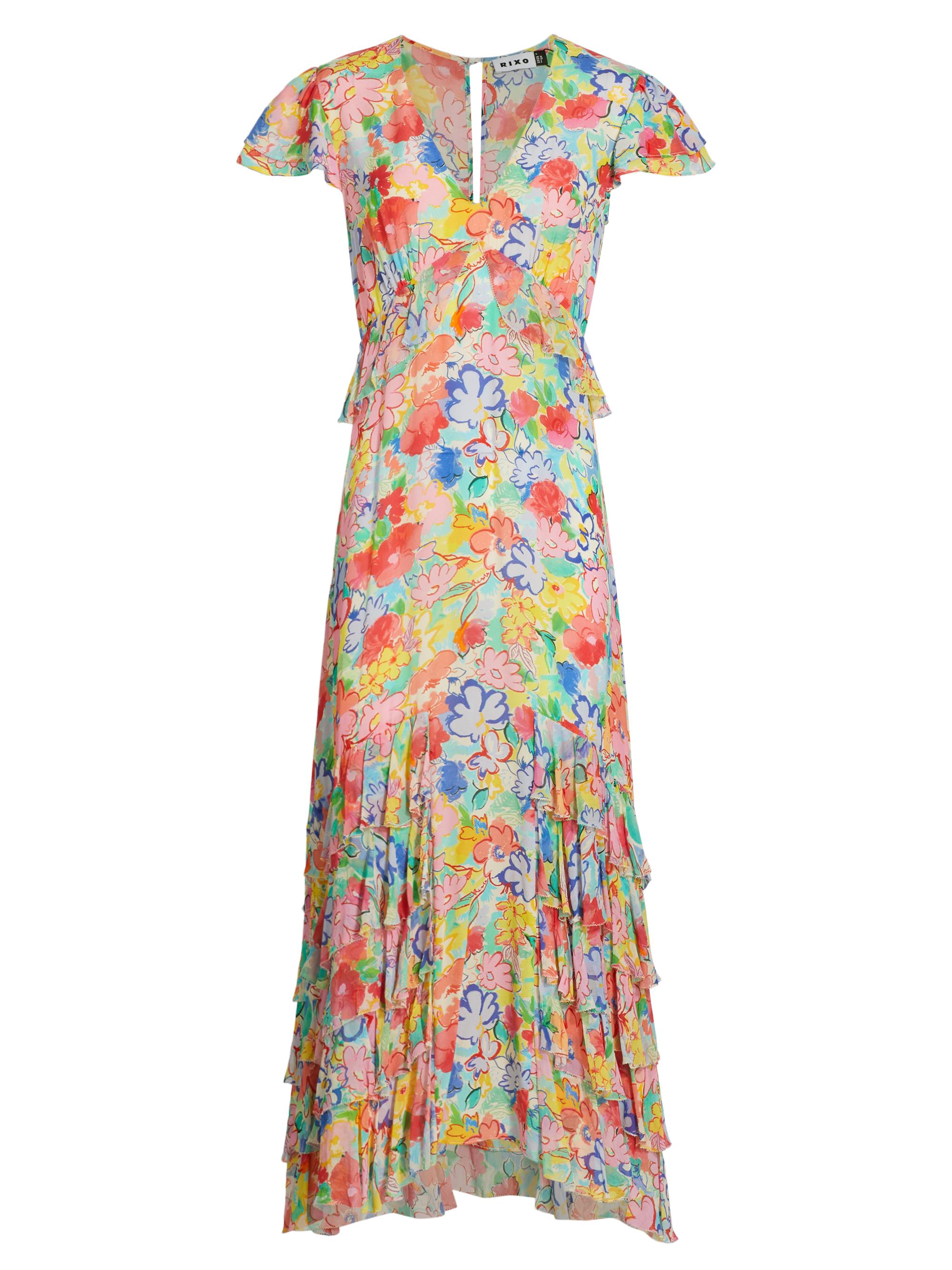 Rixo Women's Thanvi Tiered Floral Maxi Dress - Goan Floral Multi