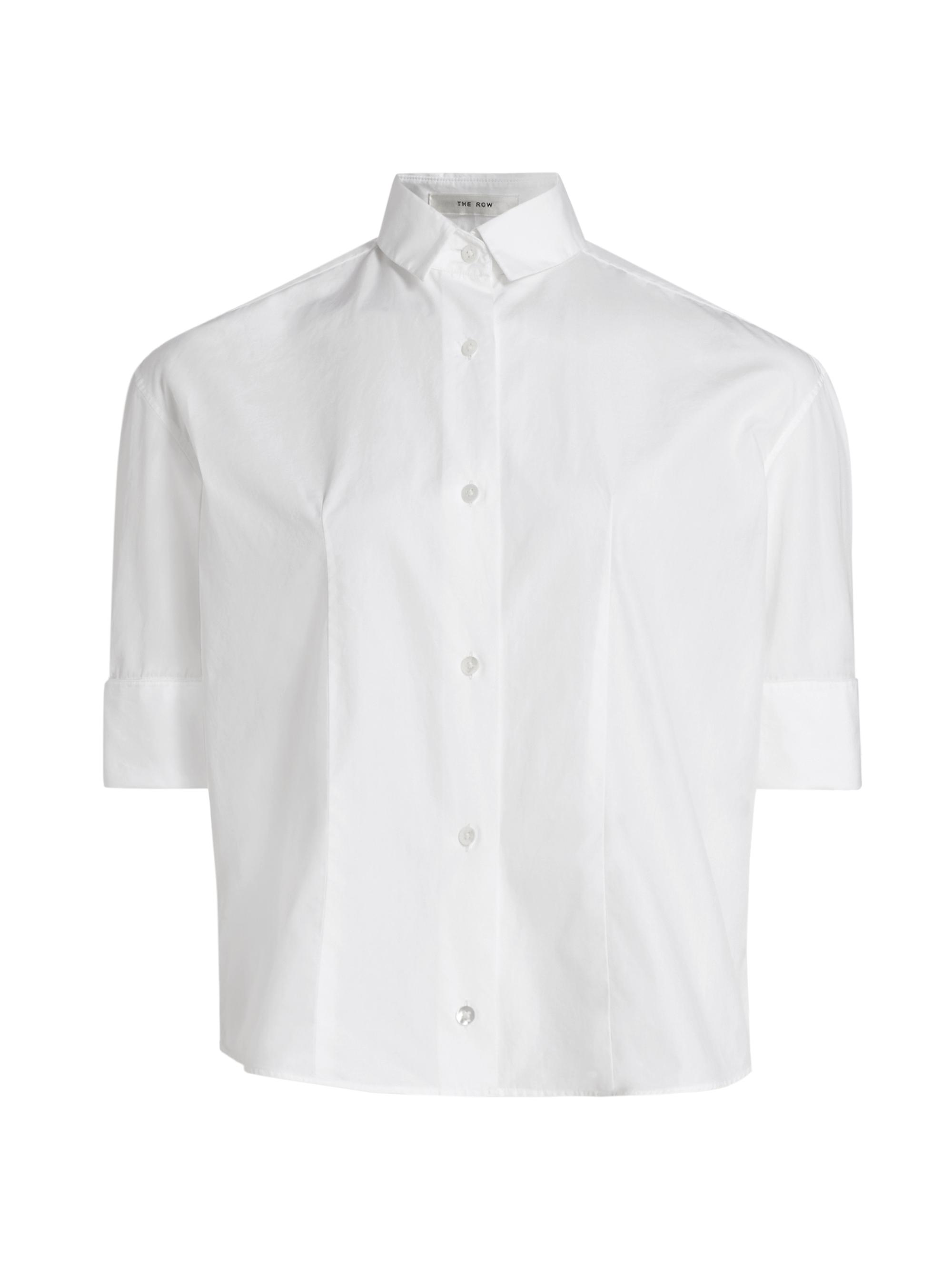 The Row Women's Carpazi Cotton Poplin Shirt - White