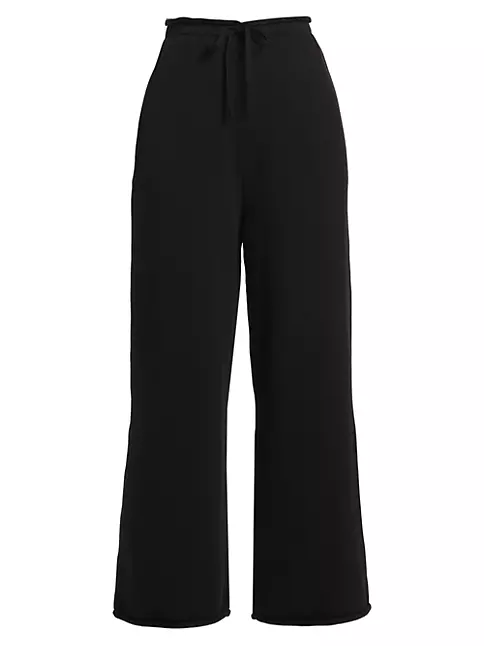 The Row Women's Calsito Cotton Drawstring Pants - Black - Size Large