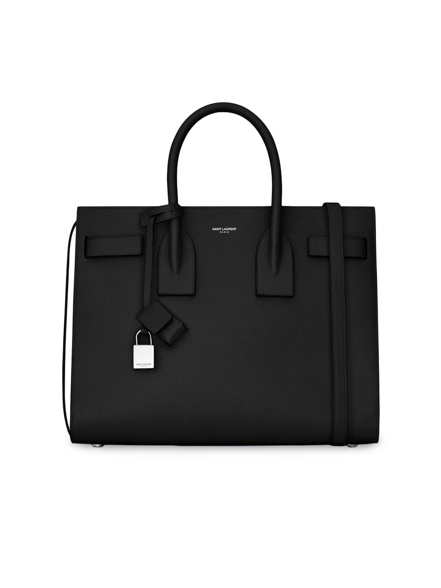 Saint Laurent Sac De Jour 薄型 ラージ レザー トート 関送込 Saint Laurent Sac De Jour Thin Large Tote In Glazed Leather
