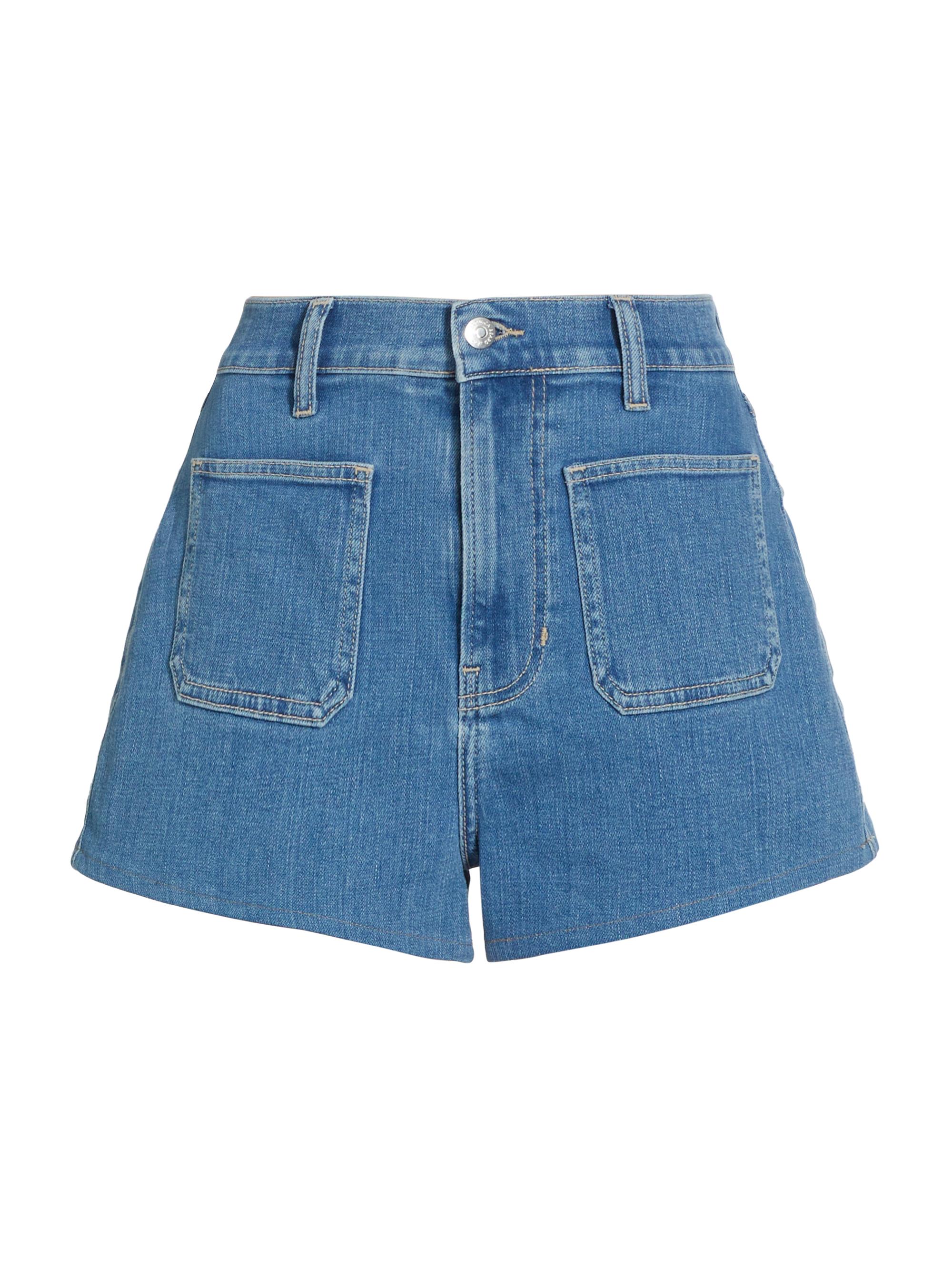 Veronica Beard Women's Elijah Mid-Rise Denim Shorts - Iceberg