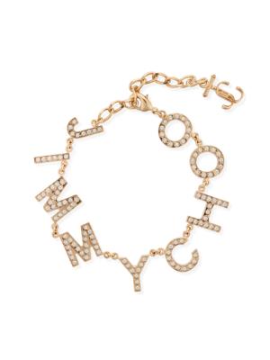 Crystal-embellished logo bracelet