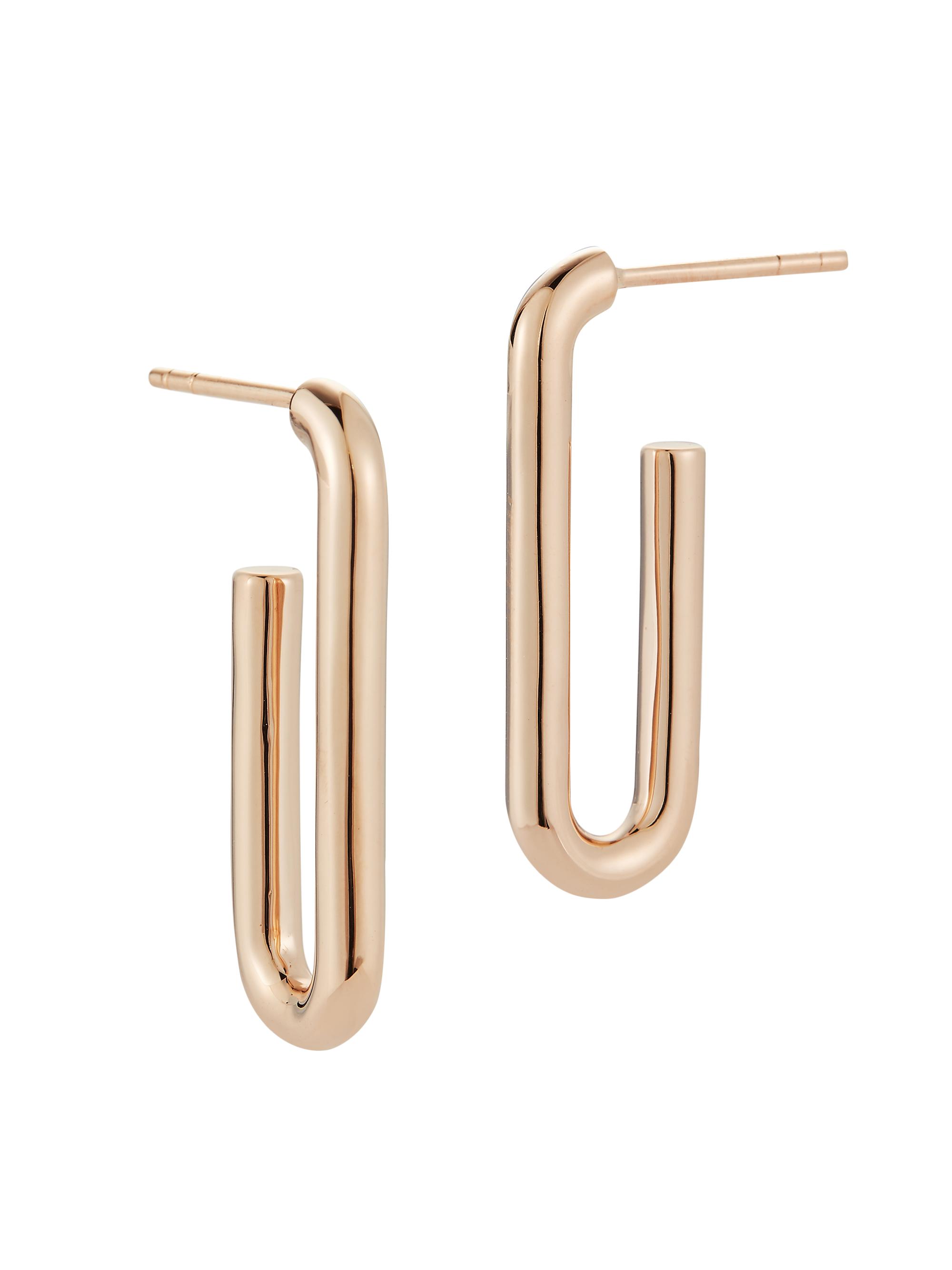 Walters Faith Women's Saxon 18K Rose Gold Elongated Hoop Earrings - Rose Gold