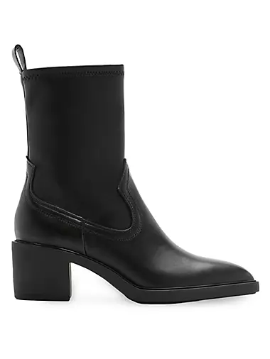 Parks 63MM Leather Block Heel Boots