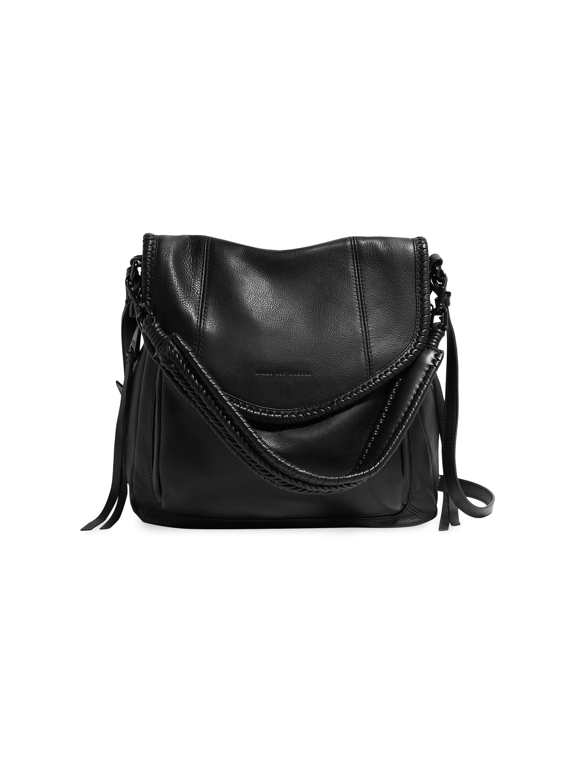 Aimee Kestenberg Women's All For Love Leather Convertible Shoulder - Chestnut Brown With Gunmetal