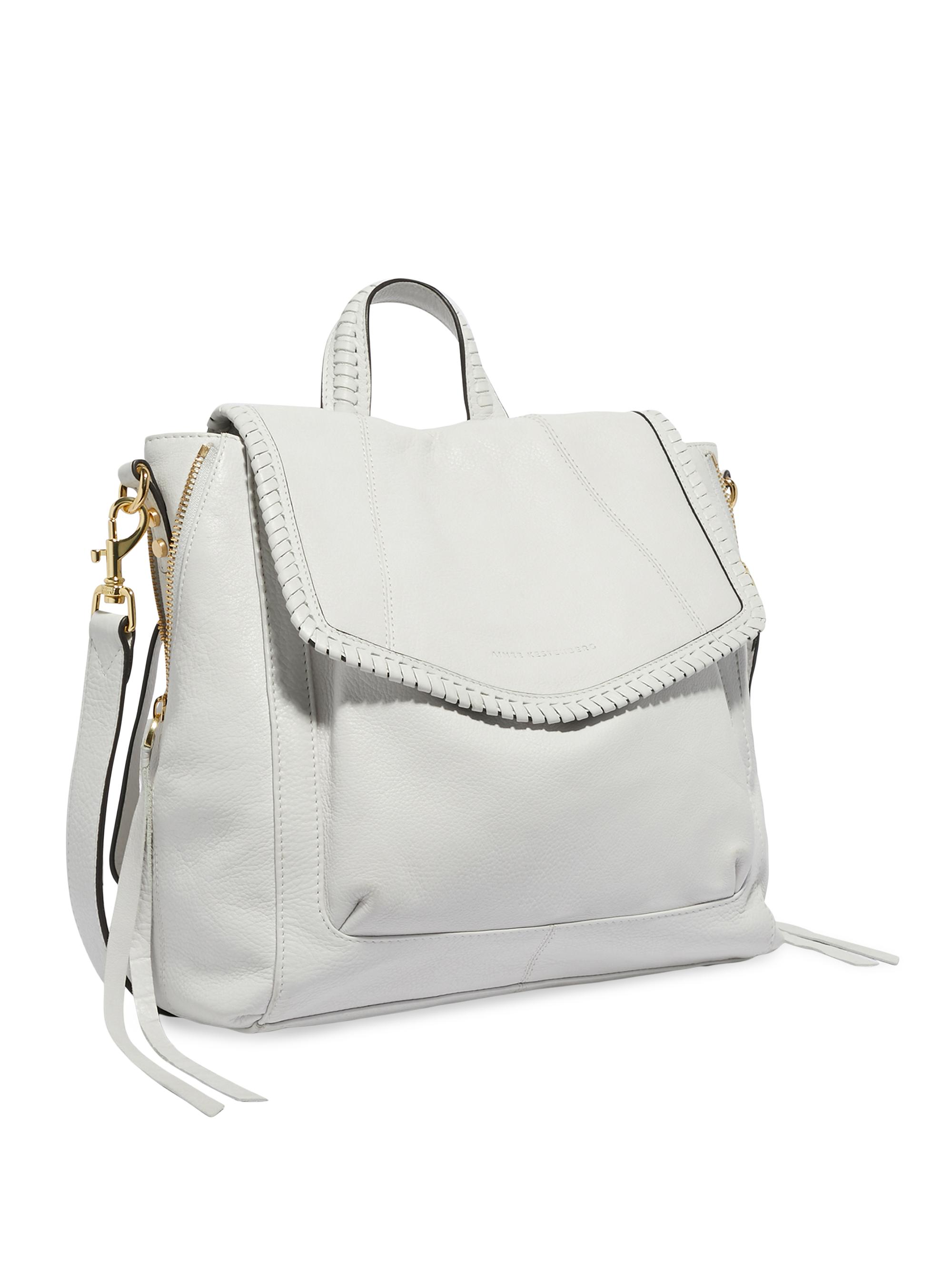 Aimee Kestenberg Women's All For Love Leather Convertible Backpack - Cloud With Shiny Gold