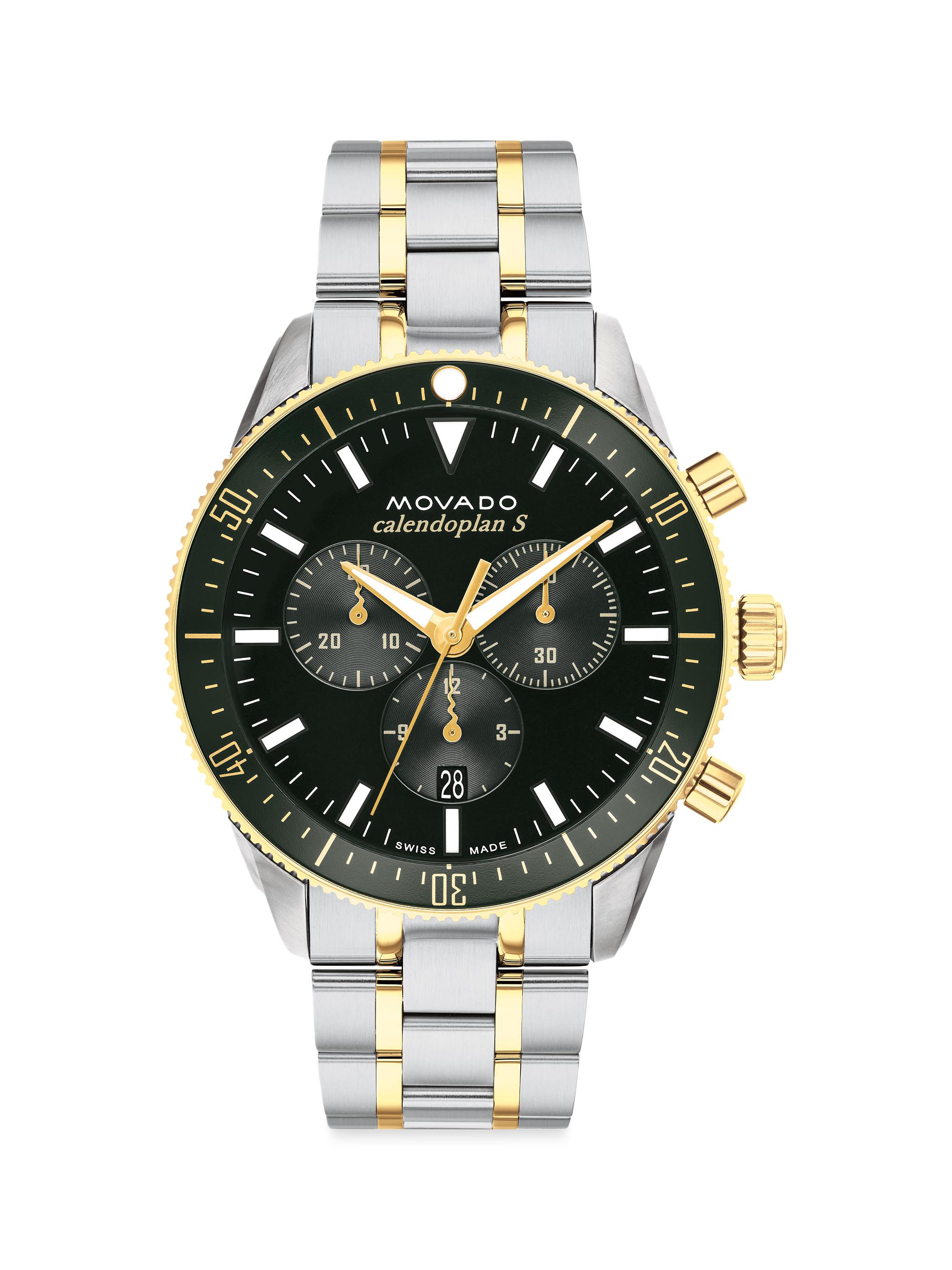 Movado Men's Heritage Calendoplan Chronograph Watch - Green