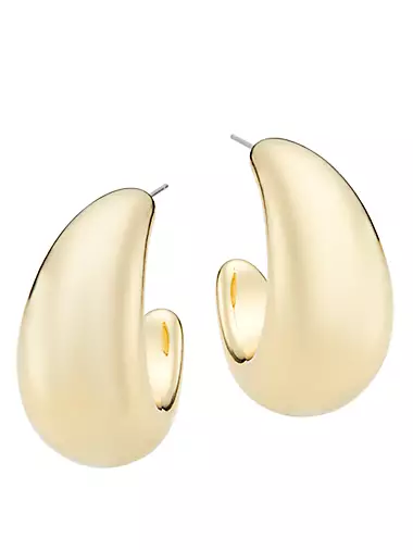 Tsuki 14K Gold-Plated Hoop Earrings