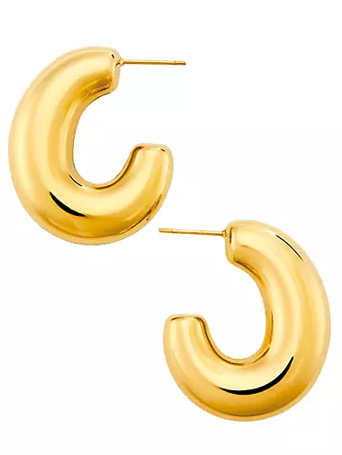 Machina 14K-Gold-Plated Hoop Earrings