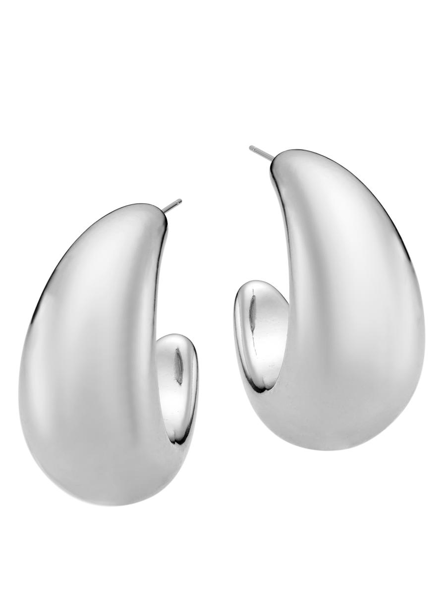Shashi Tsuki Sterling Silver Tapered Hoop Earrings | Saks