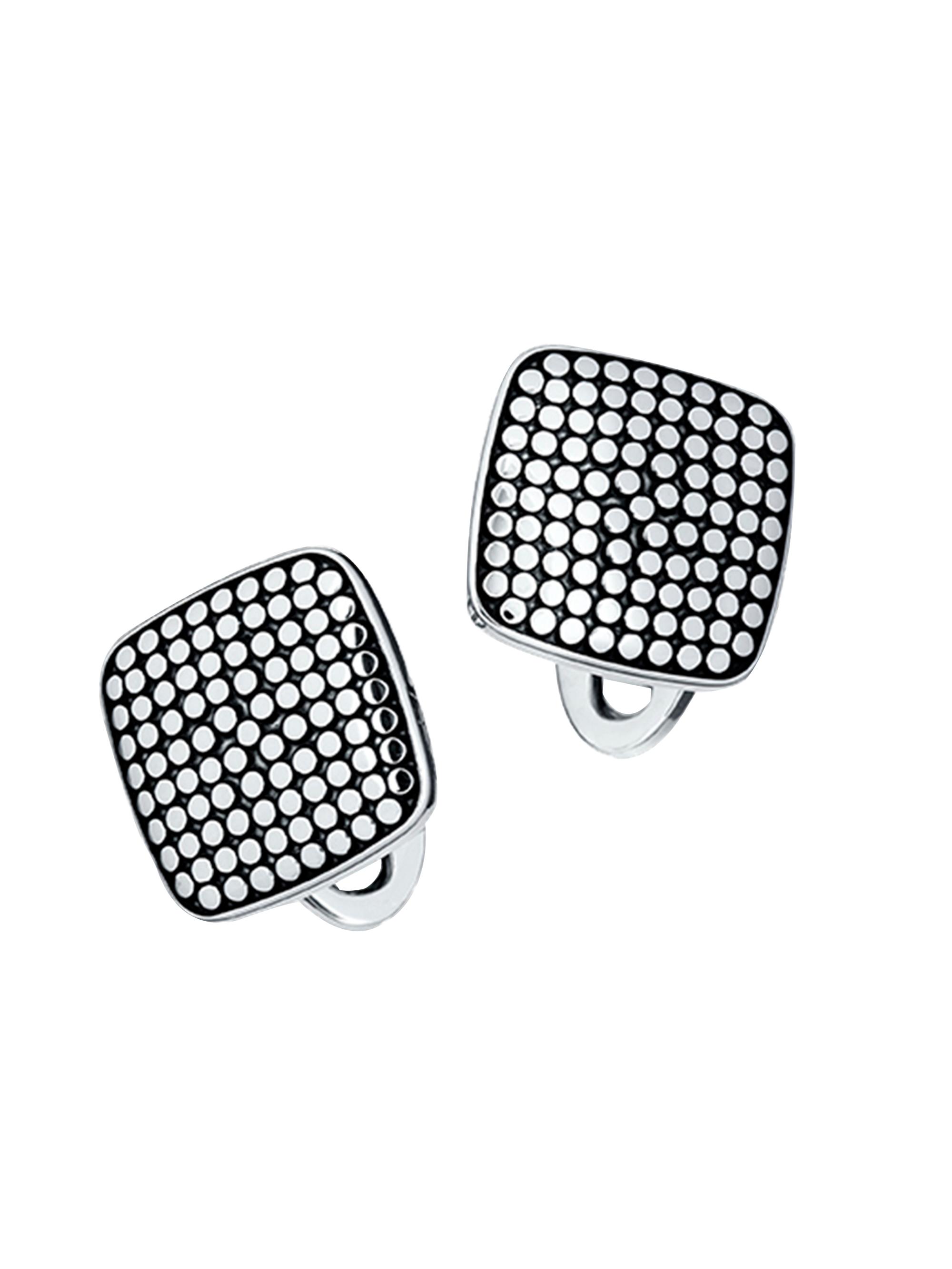 Jan Leslie Men's Sterling Silver Dotted Cufflinks - Silver
