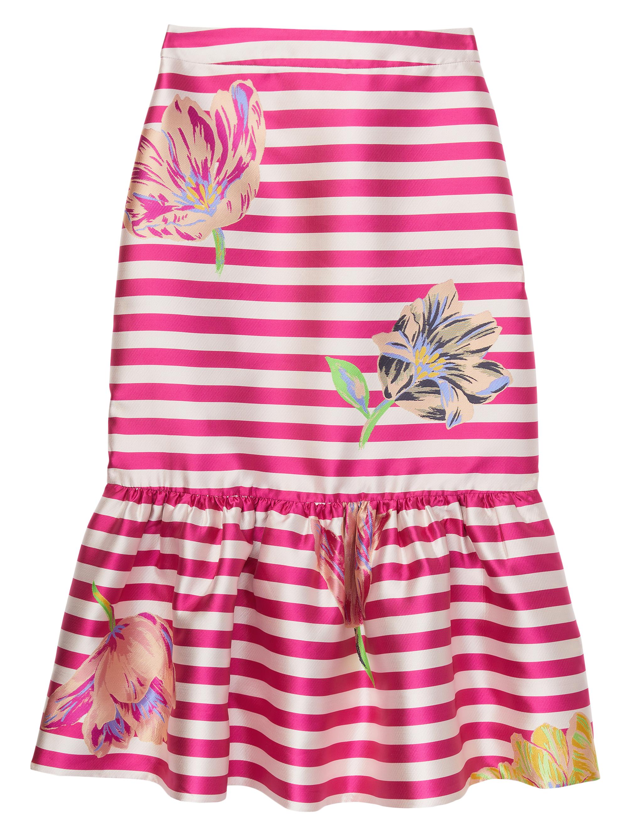 kate spade new york Tulip Stripe Midi-Skirt Saks Fifth Avenue