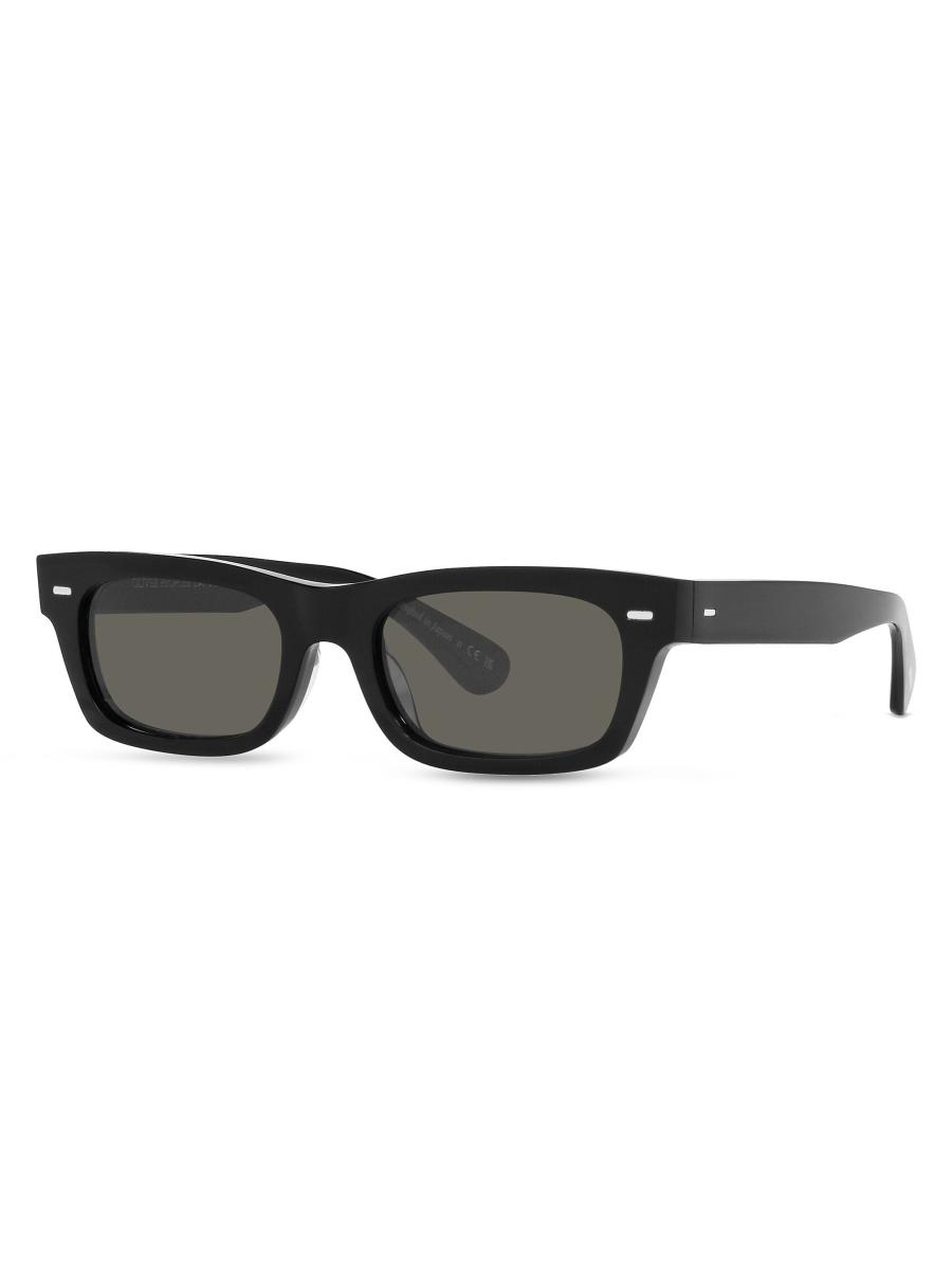Oliver Peoples Kasdan 48MM Rectangle Solid Sunglasses | Saks Fifth