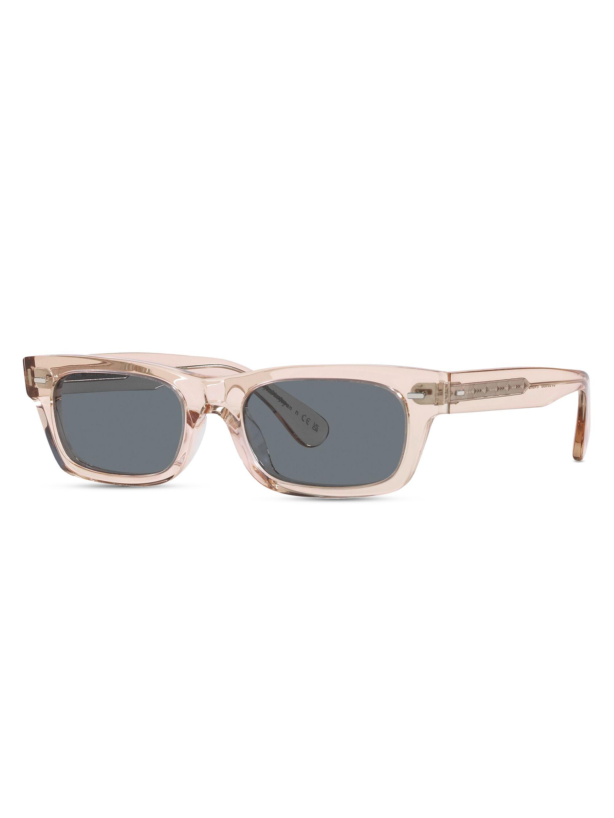 Oliver Peoples Kasdan 48MM Rectangle Solid Sunglasses | Saks Fifth