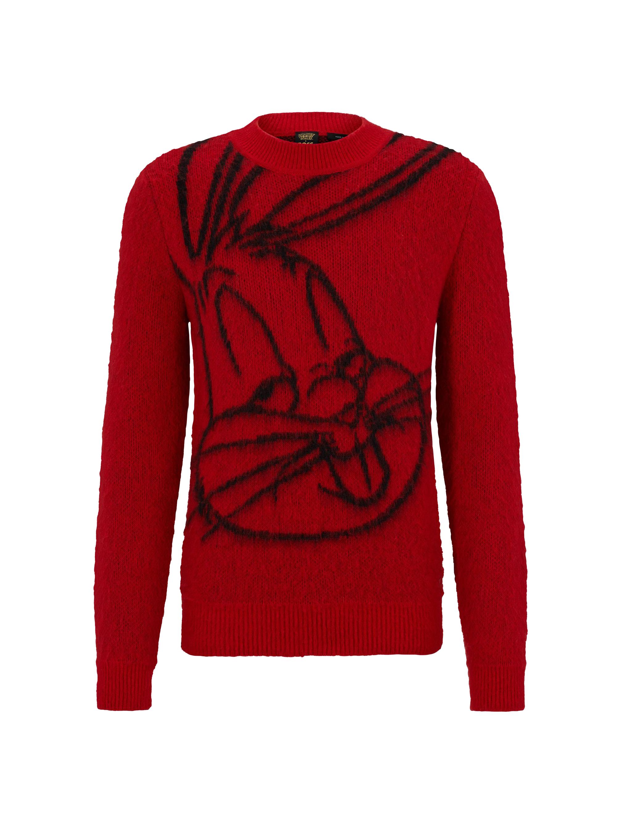 BOSS Looney Tunes x BOSS Regular-fit high-impact sweater with bugs